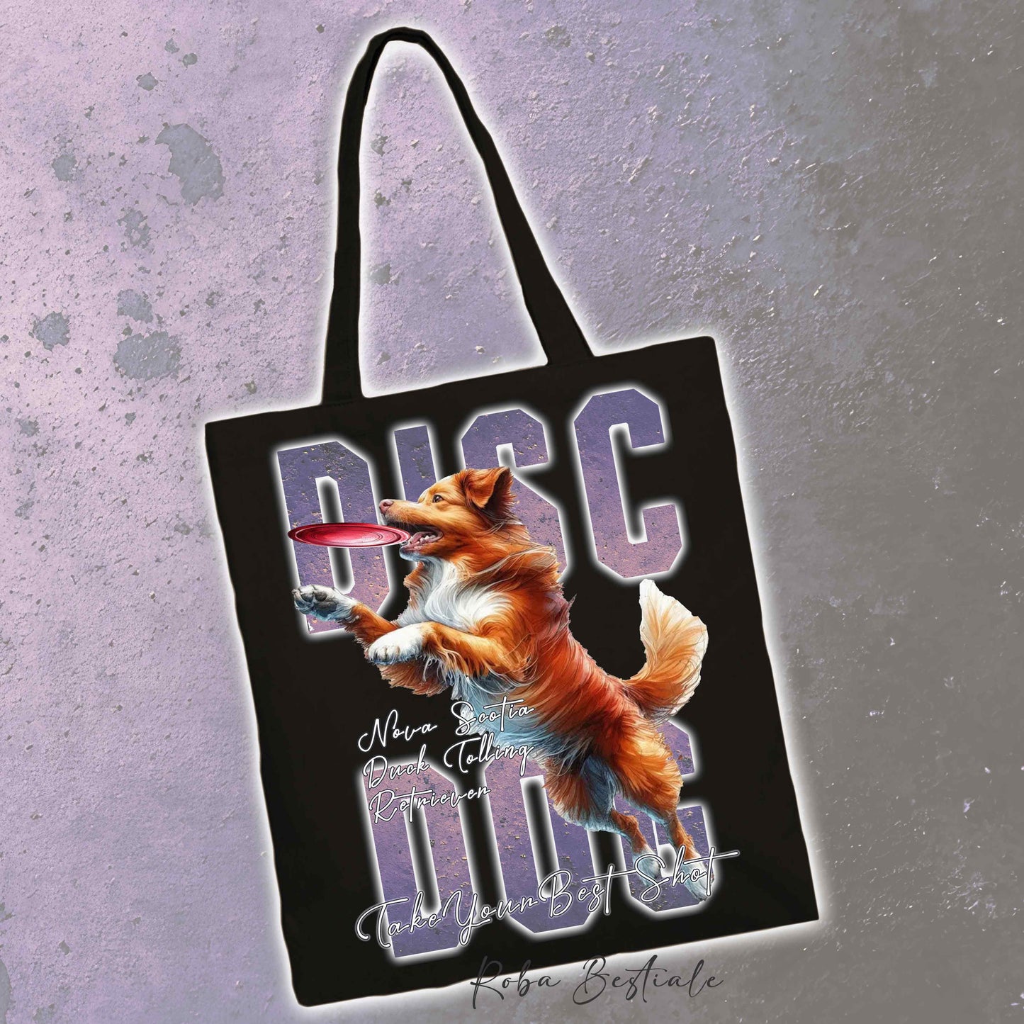 Shopper APTITUDE - DISC DOG - NOVA SCOTIA DUCK TOLLING RETRIEVER - Diversi colori disponibili