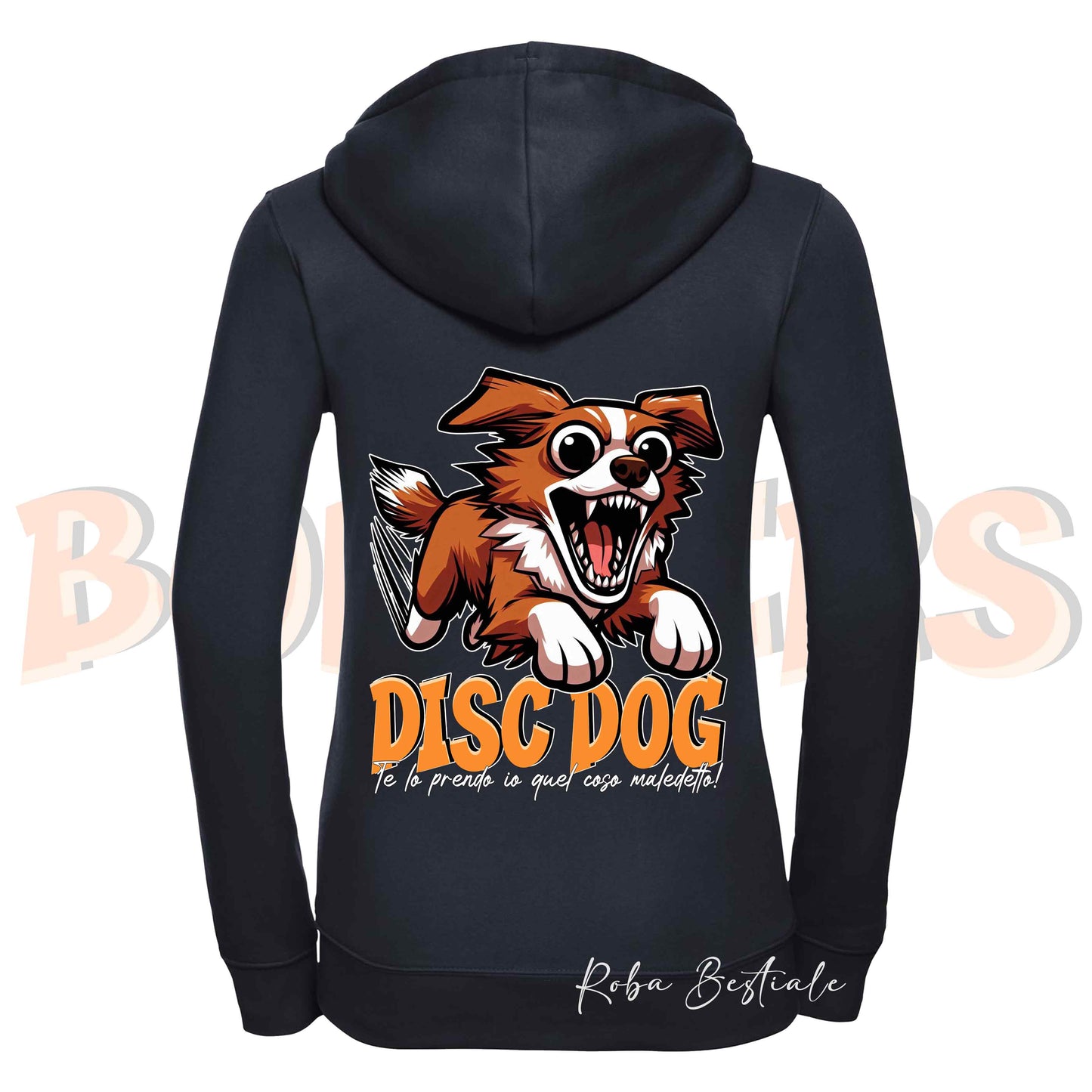 Felpa BONKERS - NOVA SCOTIA DUCK TOLLING RETRIEVER - Con Cappuccio e Full Zip, Uomo o Donna, in tanti colori - dalla XS alla 5XL