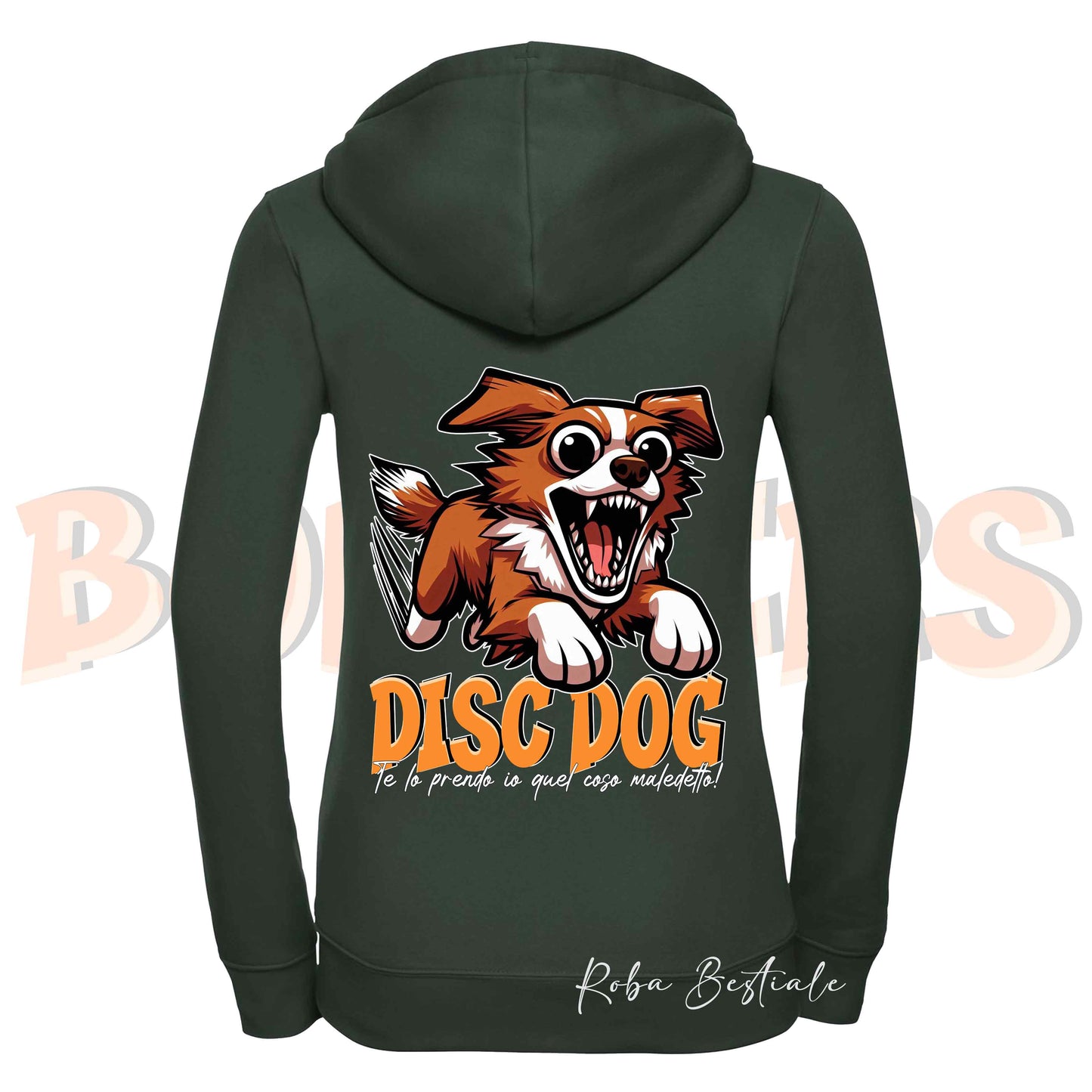 Felpa BONKERS - NOVA SCOTIA DUCK TOLLING RETRIEVER - Con Cappuccio e Full Zip, Uomo o Donna, in tanti colori - dalla XS alla 5XL
