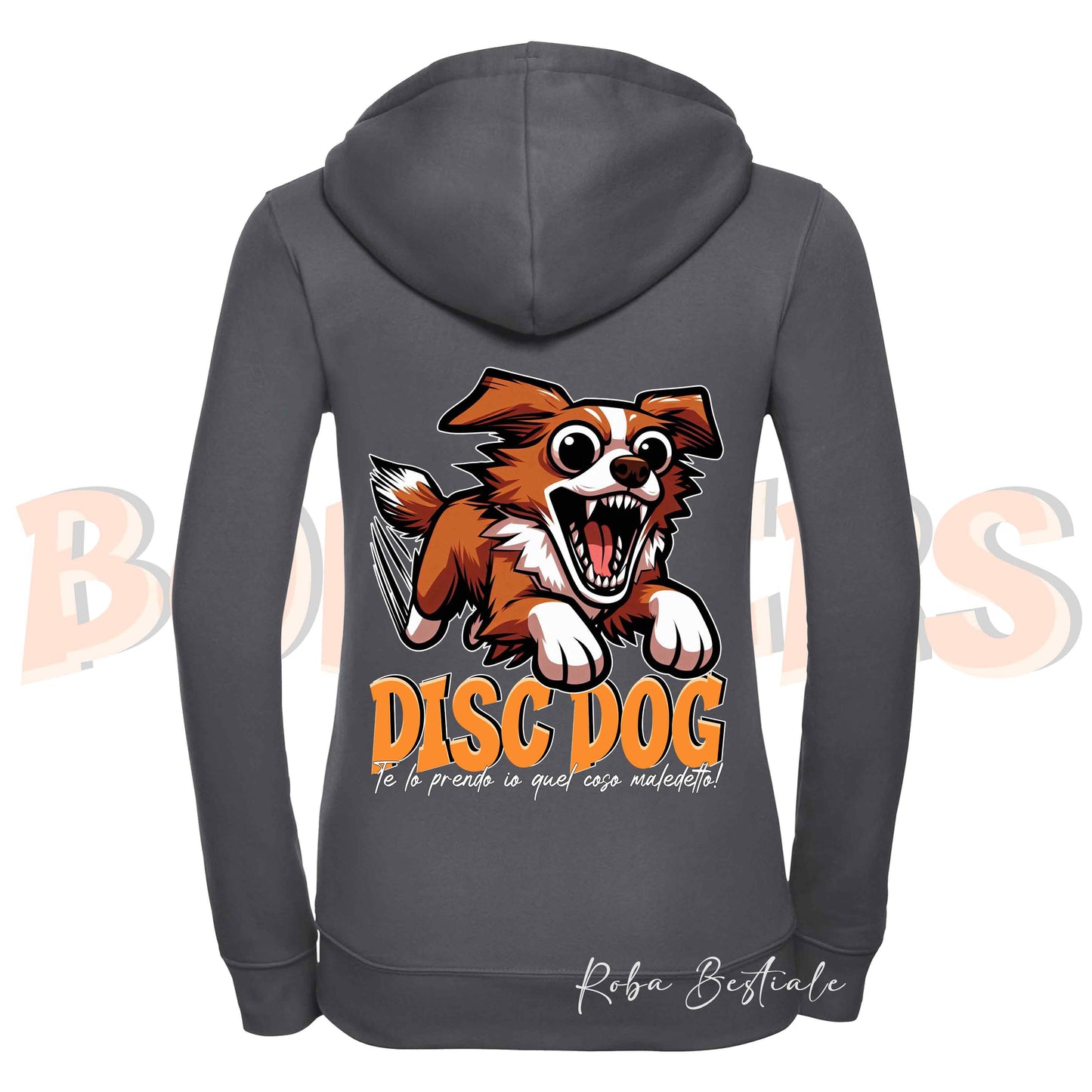 Felpa BONKERS - NOVA SCOTIA DUCK TOLLING RETRIEVER - Con Cappuccio e Full Zip, Uomo o Donna, in tanti colori - dalla XS alla 5XL