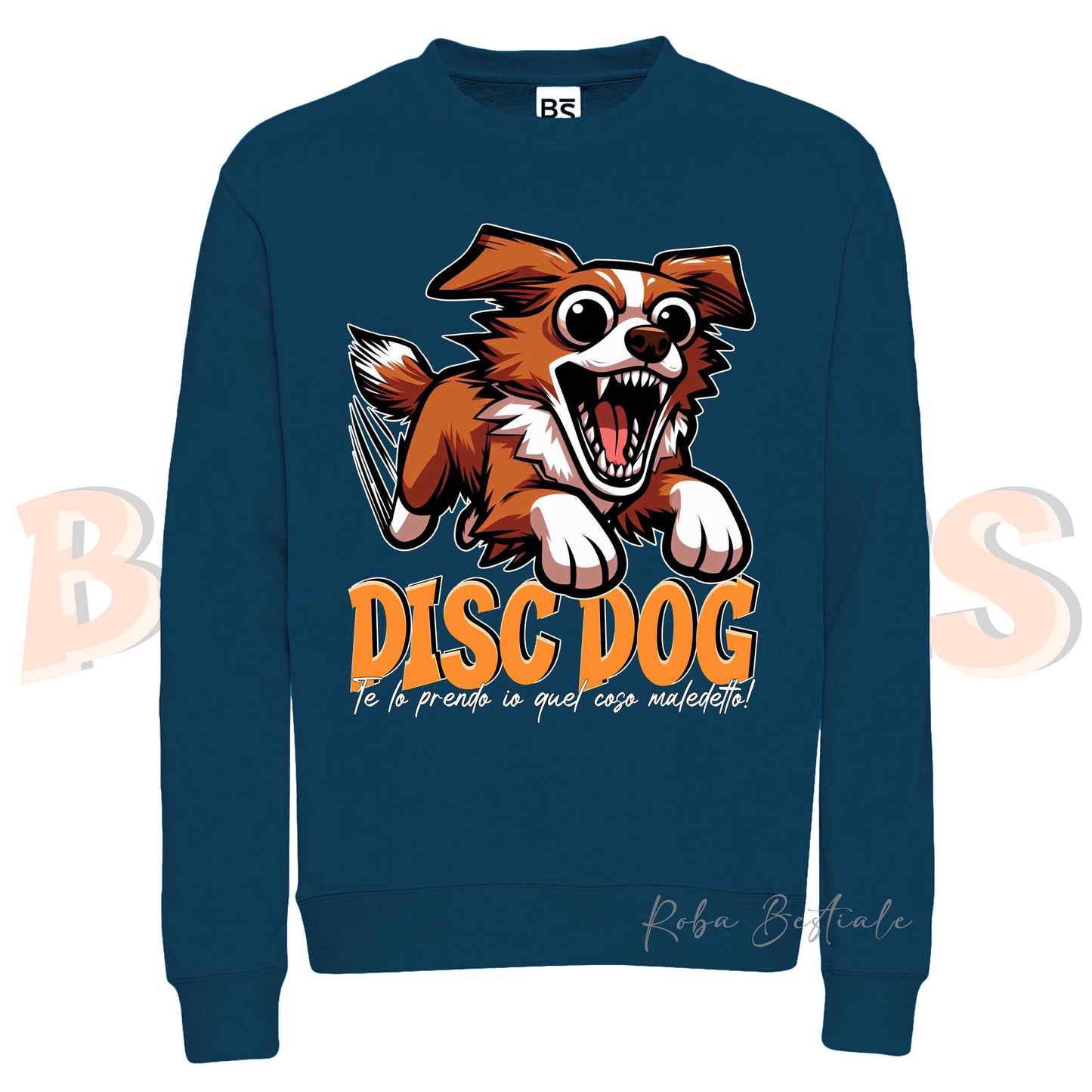 Felpa Invernale BONKERS - DISC DOG - NOVA SCOTIA DUCK TOLLING RETRIEVER - Girocollo, Unisex, in tanti colori! - dalla XS alla 3XL
