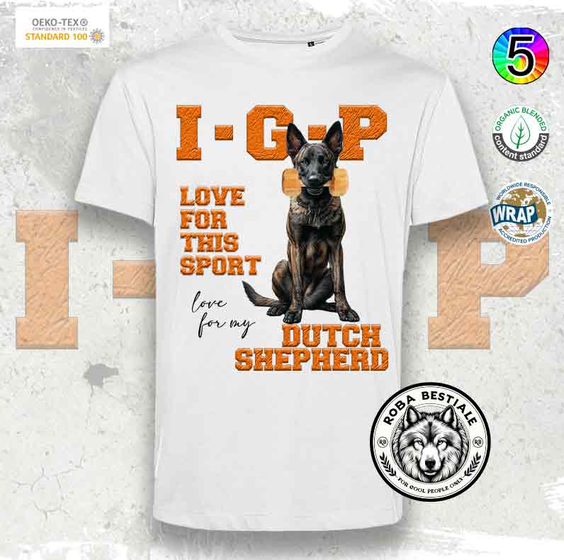 T-Shirt IGP LOVE - PASTORE OLANDESE a Pelo Corto