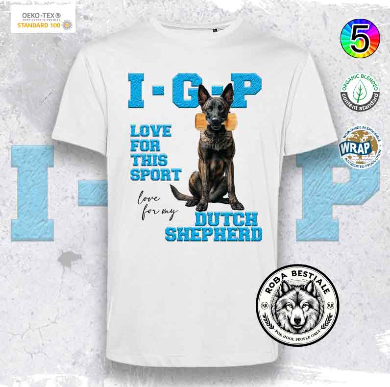 T-Shirt IGP LOVE - PASTORE OLANDESE a Pelo Corto