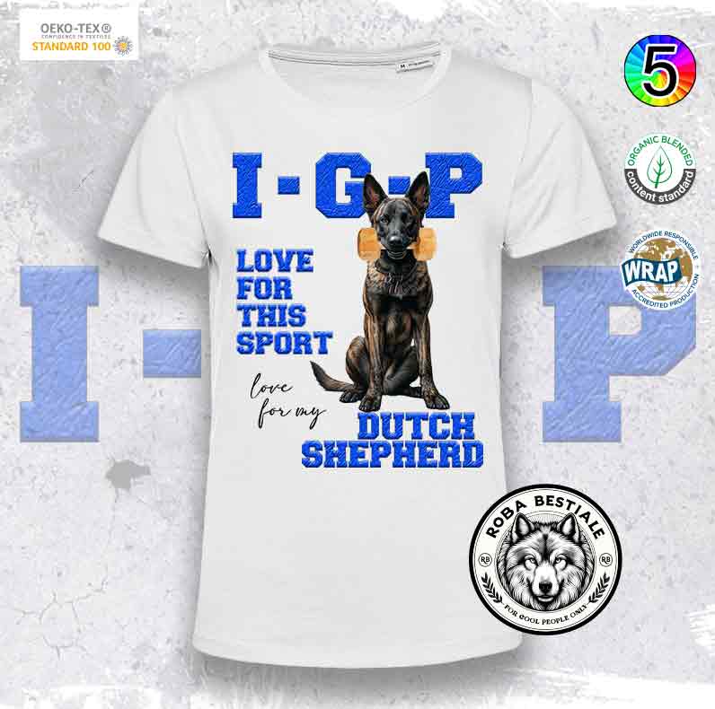 T-Shirt IGP LOVE - PASTORE OLANDESE a Pelo Corto