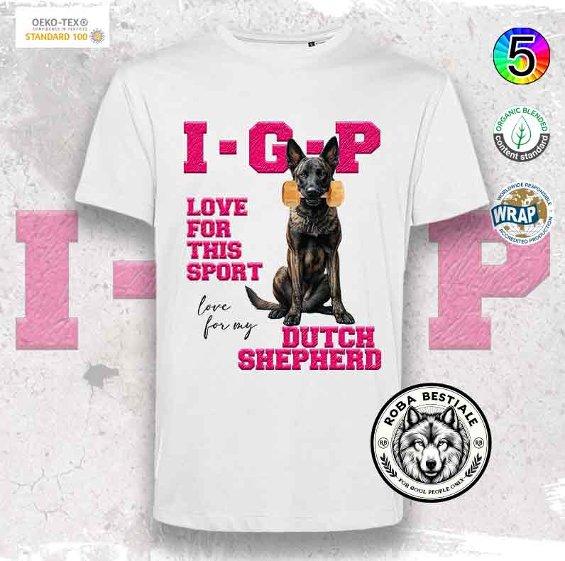 T-Shirt IGP LOVE - PASTORE OLANDESE a Pelo Corto