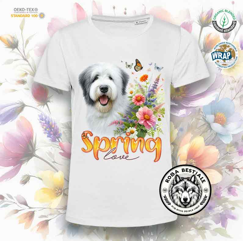 T-Shirt SPRING LOVE - OLD ENGLISH SHEEPDOG