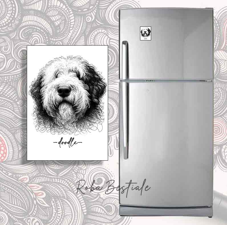 DOODLE magnet - OLD ENGLISH SHEEPDOG