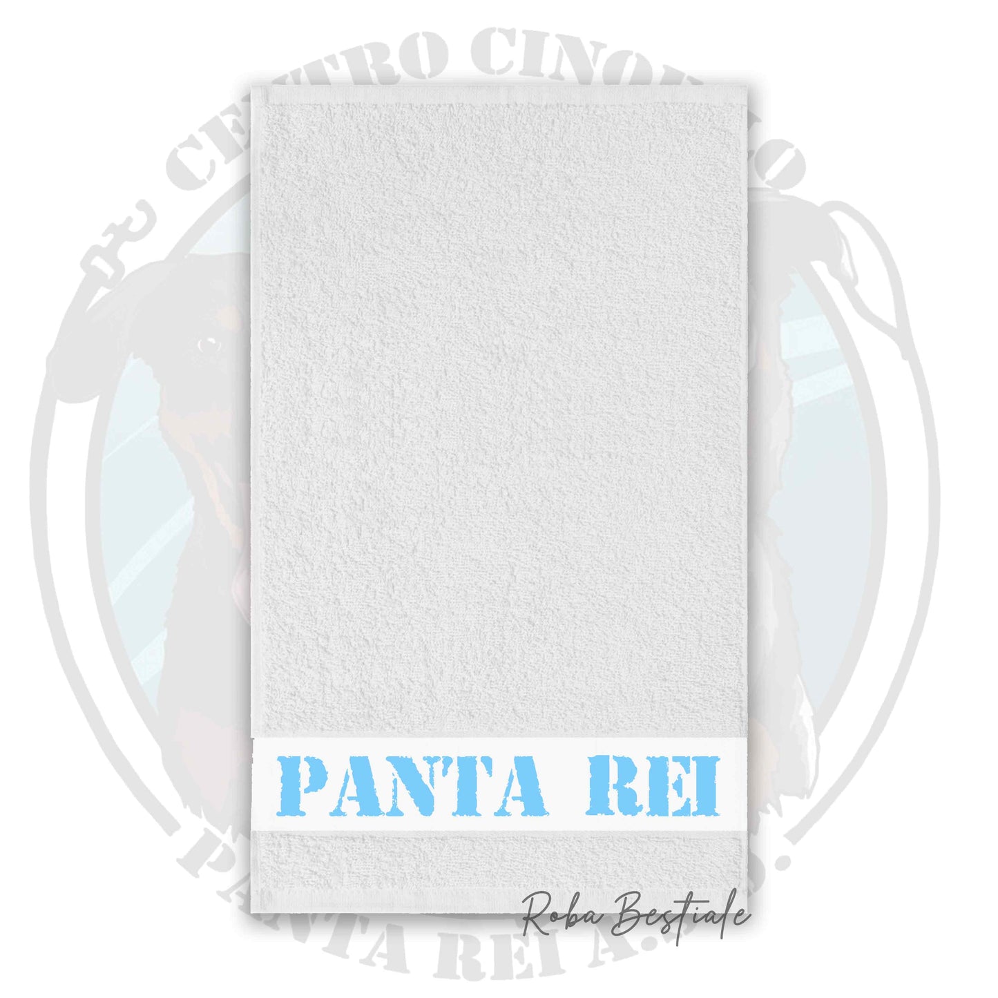 Asciugamano PANTA REI asd - 100% Cotone, diversi colori disponibili - 30x50 cm