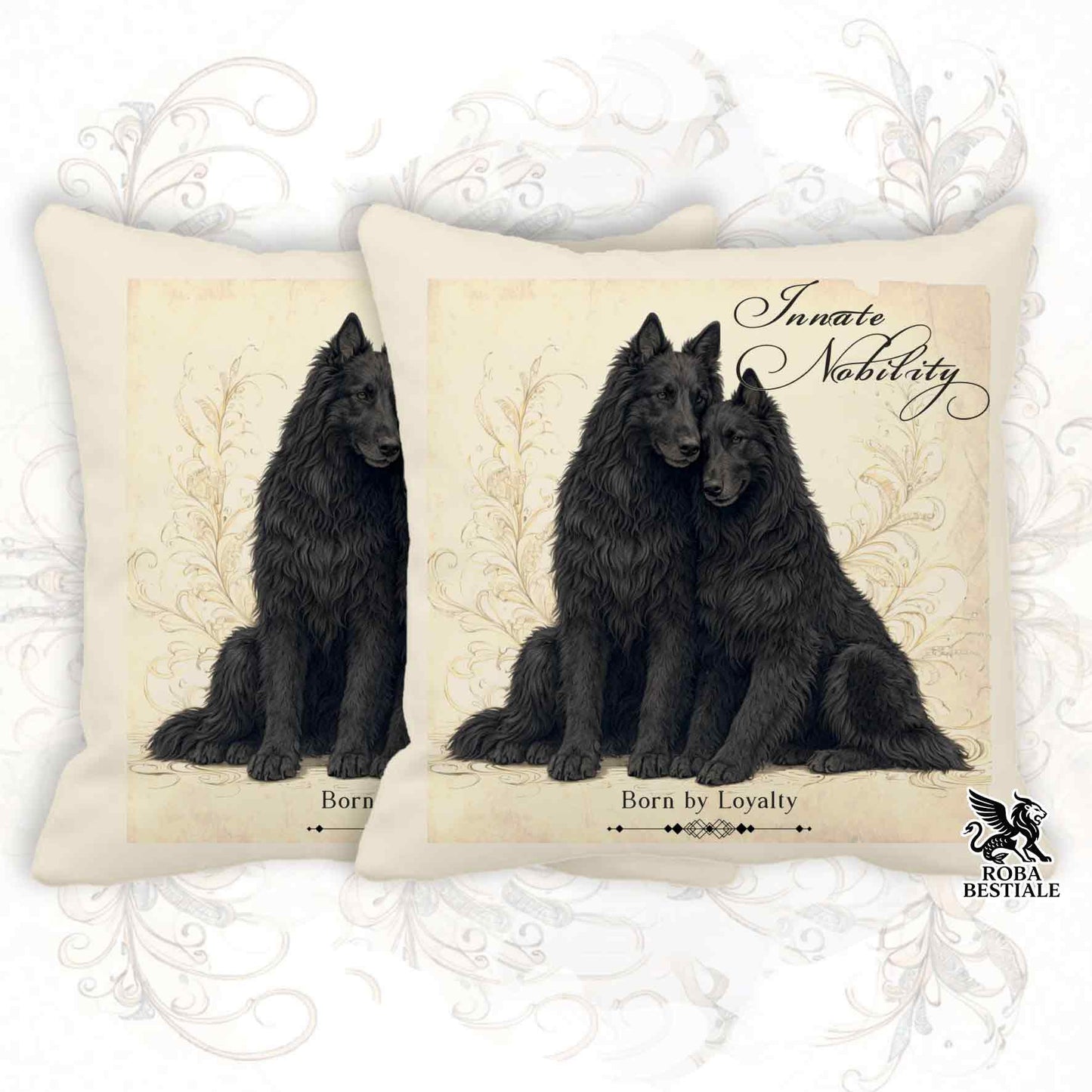 Cuscino NOBILITY - PASTORE BELGA GROENENDAEL - 100% Tela di Cotone - 40x40 cm