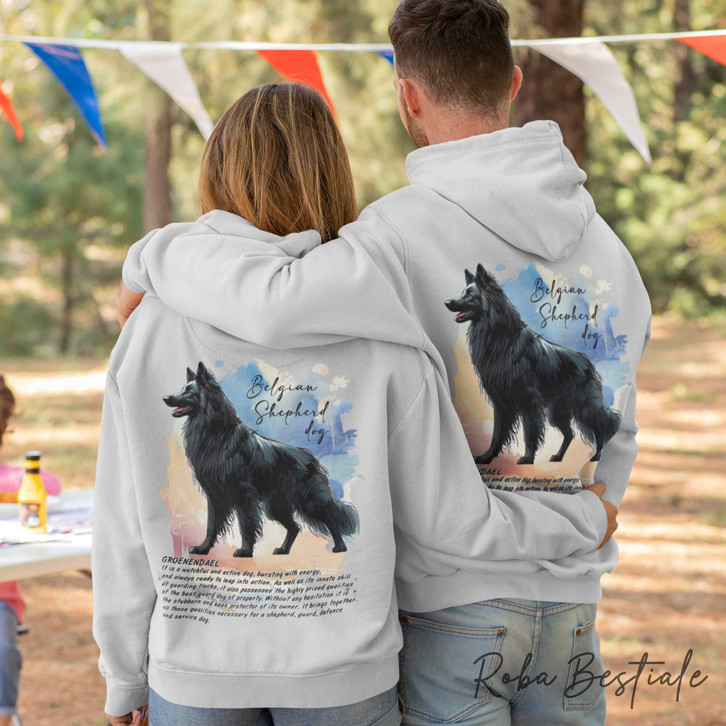 Felpa BEHAVIOR - PASTORE BELGA GROENENDAEL - Standard FCI - Unisex - Grigia - dalla XS alla 3XL
