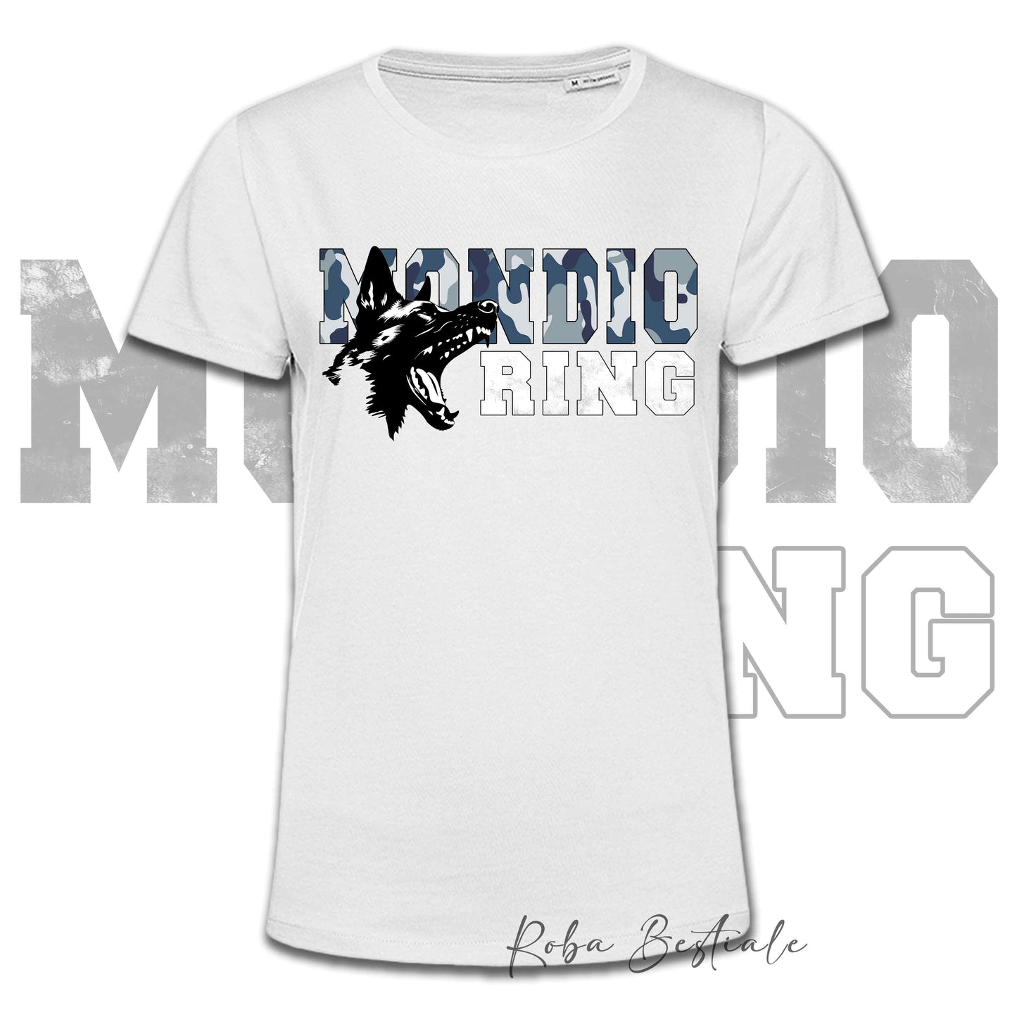 T-Shirt MONDIORING3 - PASTORE BELGA MALINOIS - Stampa in colore a scelta, Uomo o Donna - dalla XS alla 5XL