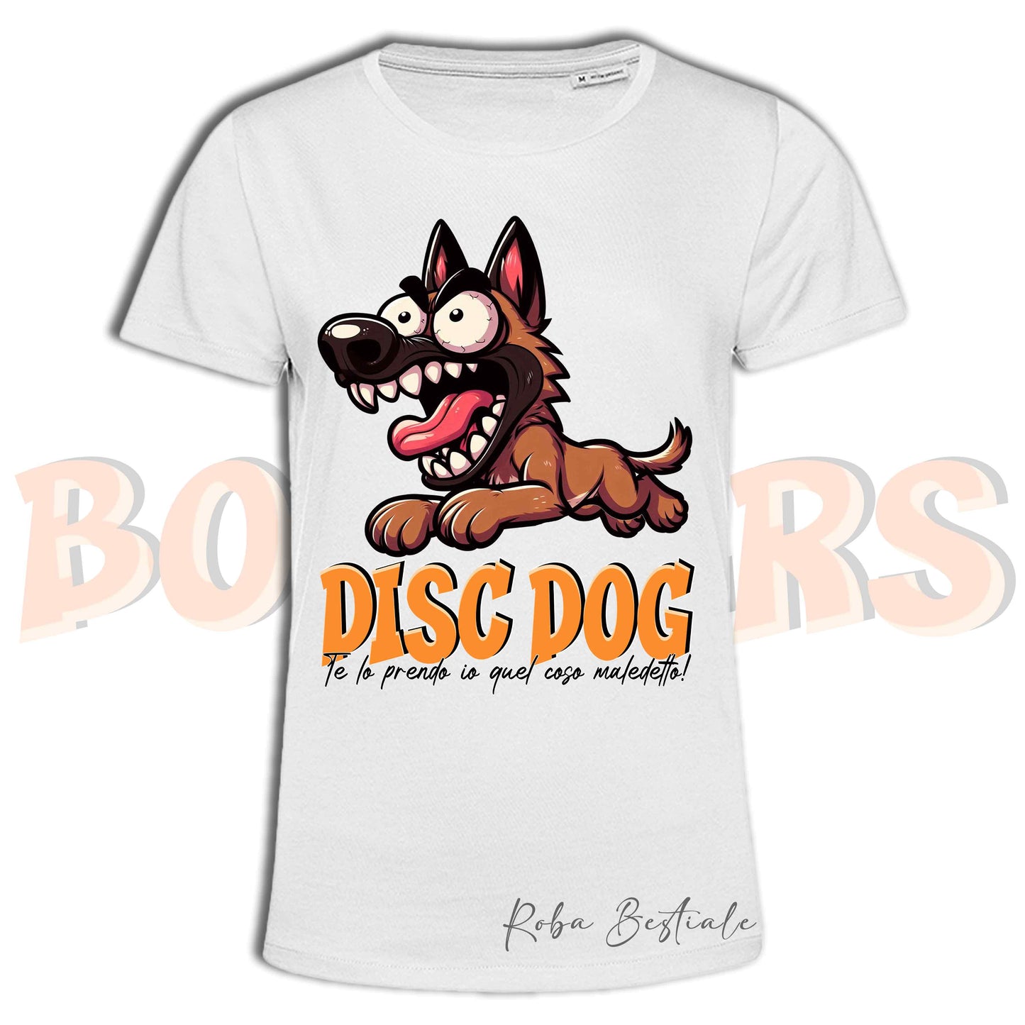 T-Shirt BONKERS - DISC DOG - PASTORE BELGA MALINOIS - Uomo o Donna - dalla XS alla 5XL