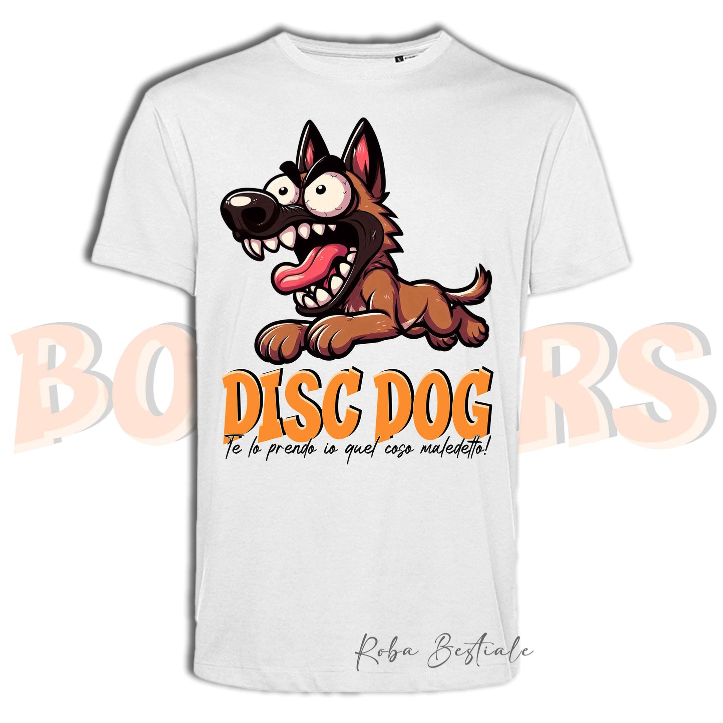 T-Shirt BONKERS - DISC DOG - PASTORE BELGA MALINOIS - Uomo o Donna - dalla XS alla 5XL