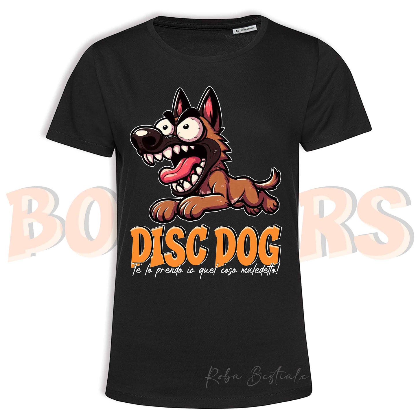 T-Shirt BONKERS - DISC DOG - PASTORE BELGA MALINOIS - Uomo o Donna - dalla XS alla 5XL