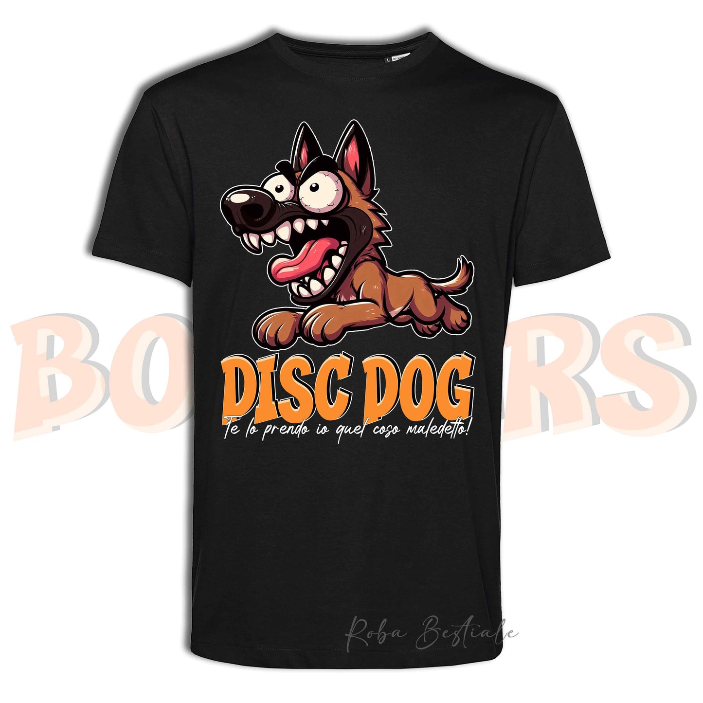 T-Shirt BONKERS - DISC DOG - PASTORE BELGA MALINOIS - Uomo o Donna - dalla XS alla 5XL