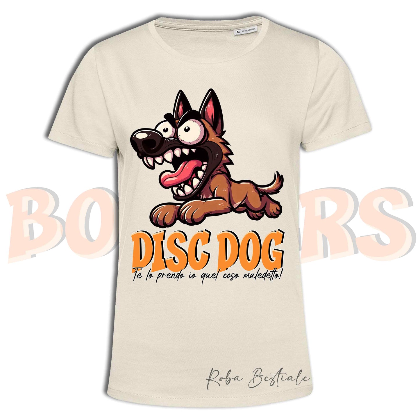 T-Shirt BONKERS - DISC DOG - PASTORE BELGA MALINOIS - Uomo o Donna - dalla XS alla 5XL