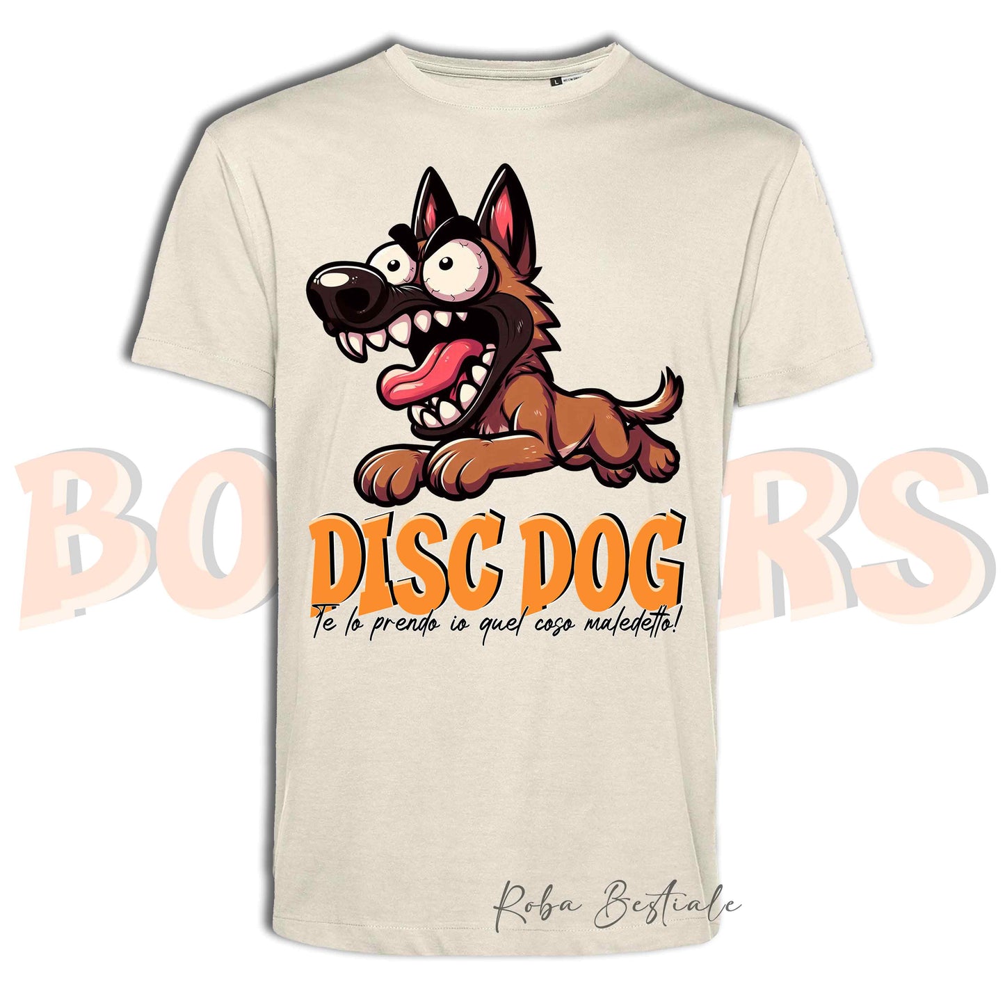 T-Shirt BONKERS - DISC DOG - PASTORE BELGA MALINOIS - Uomo o Donna - dalla XS alla 5XL