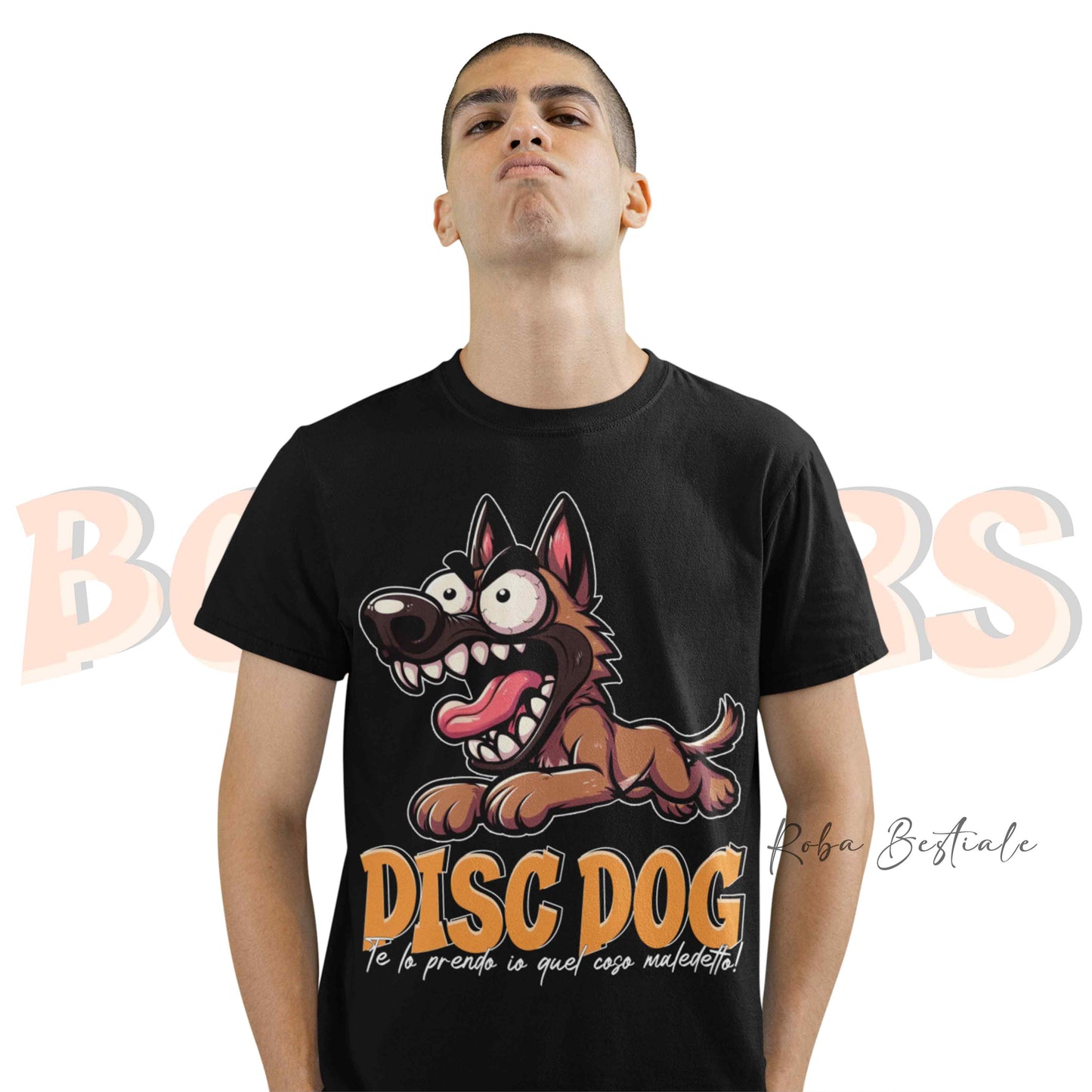 T-Shirt BONKERS - DISC DOG - PASTORE BELGA MALINOIS - Uomo o Donna - dalla XS alla 5XL