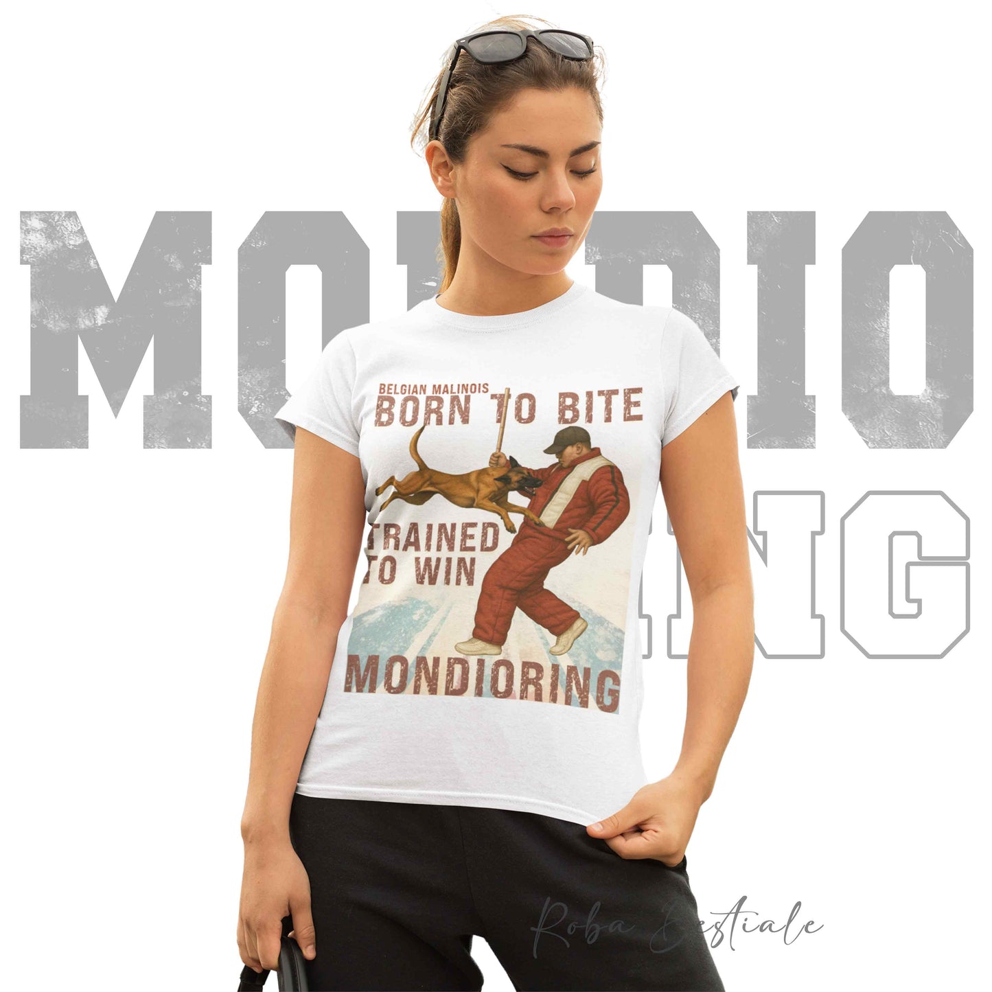 T-Shirt MONDIORING1 - PASTORE BELGA MALINOIS - Uomo o Donna - dalla XS alla 5XL