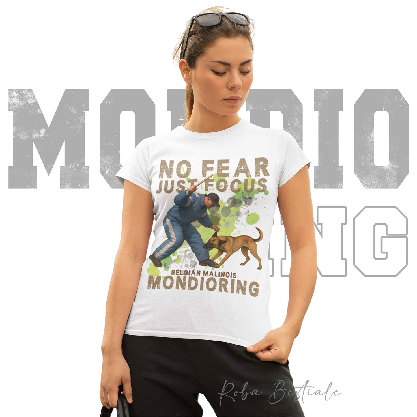 T-Shirt MONDIORING2 - PASTORE BELGA MALINOIS - Uomo o Donna - dalla XS alla 5XL
