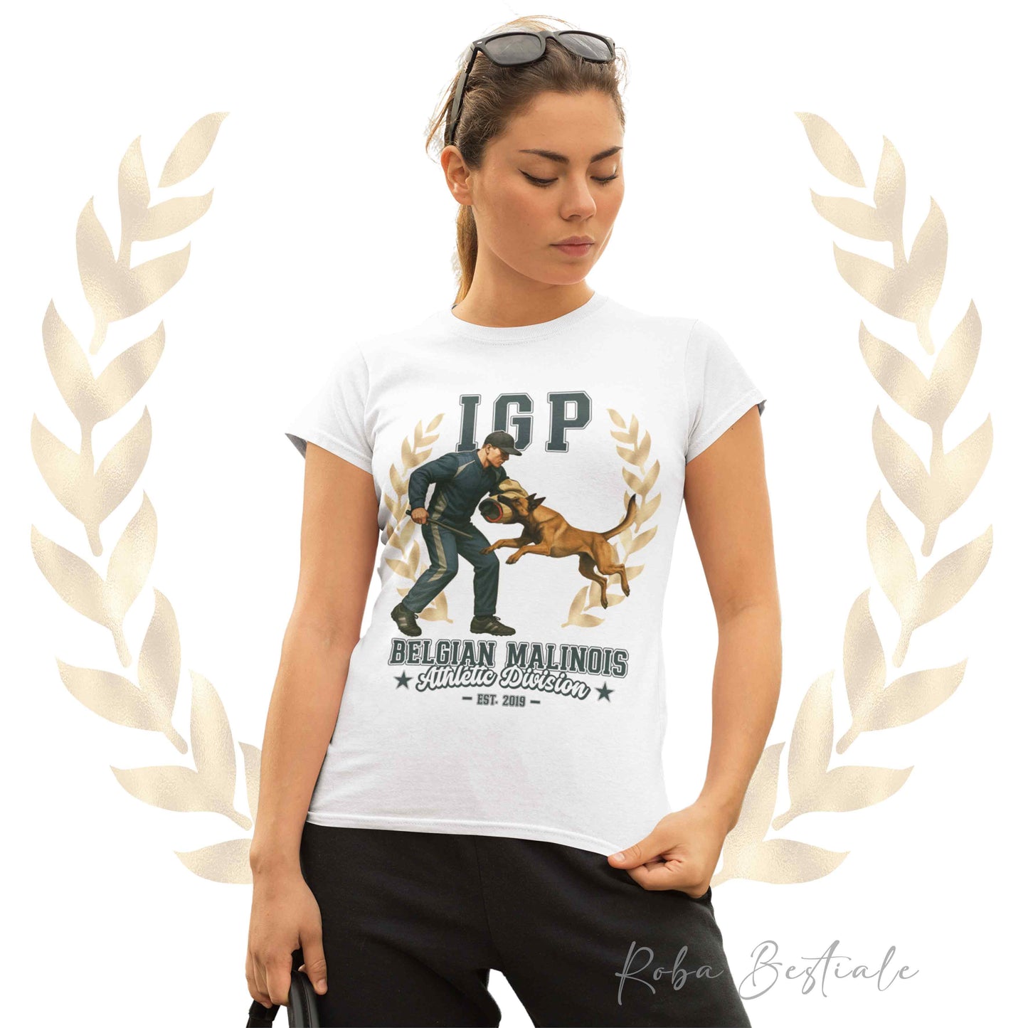 T-Shirt IGP ATTACK - PASTORE BELGA MALINOIS - Uomo o Donna - dalla XS alla 5XL