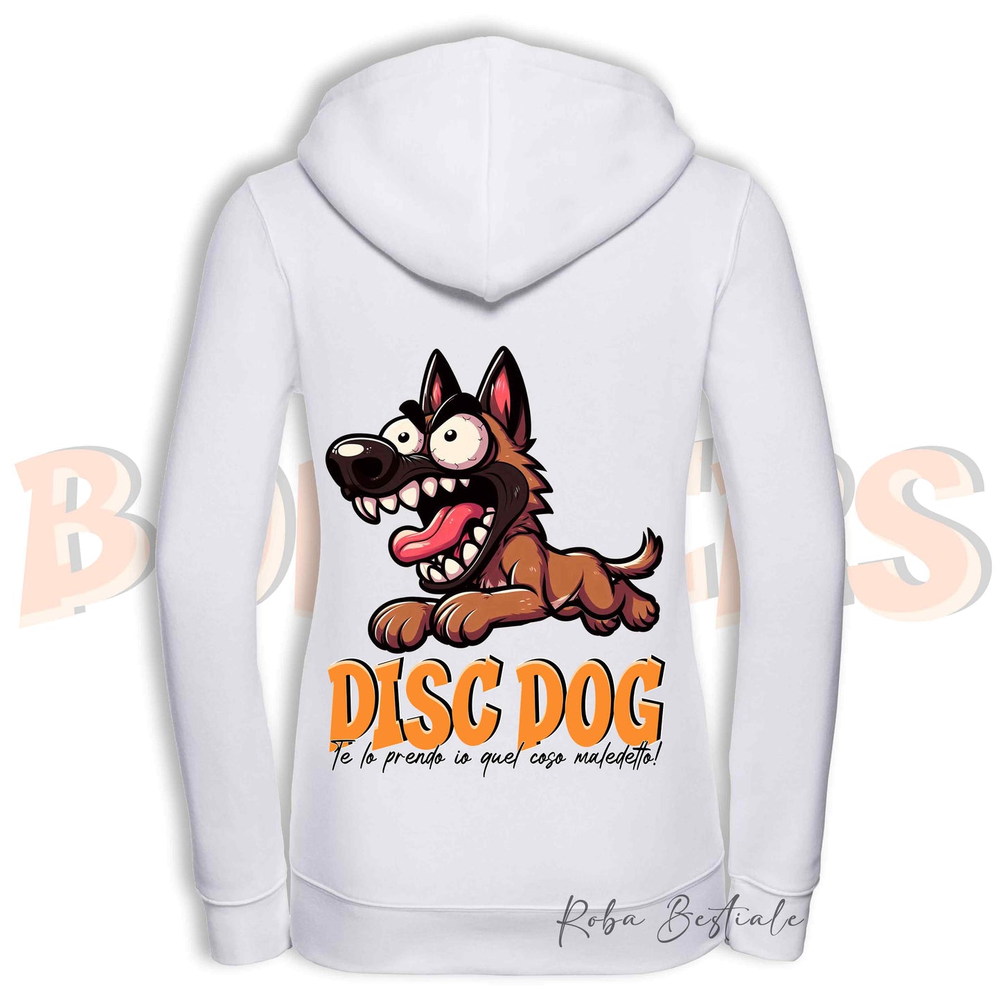 Felpa BONKERS - PASTORE BELGA MALINOIS - Con Cappuccio e Full Zip, Uomo o Donna, in tanti colori - dalla XS alla 5XL