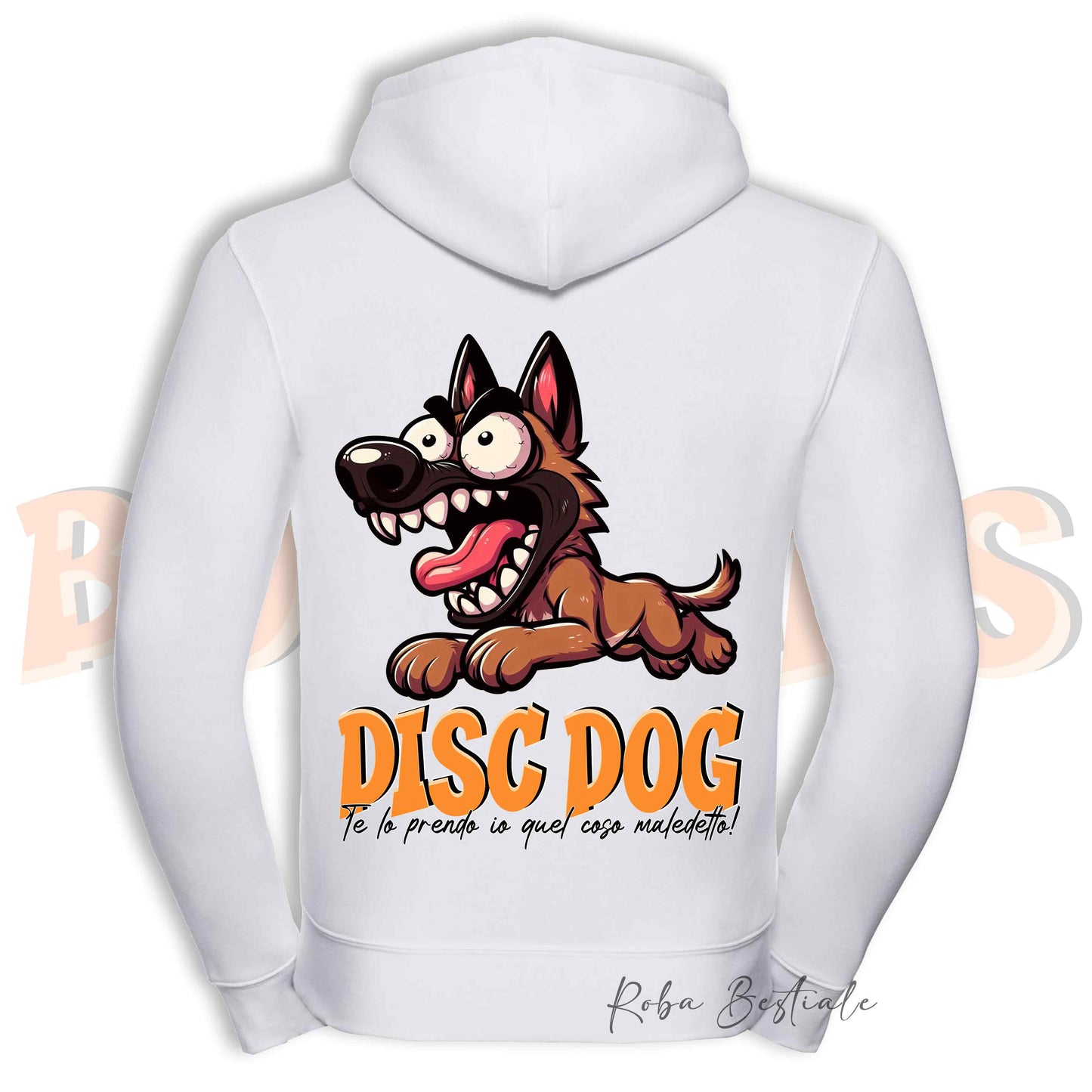 Felpa BONKERS - PASTORE BELGA MALINOIS - Con Cappuccio e Full Zip, Uomo o Donna, in tanti colori - dalla XS alla 5XL