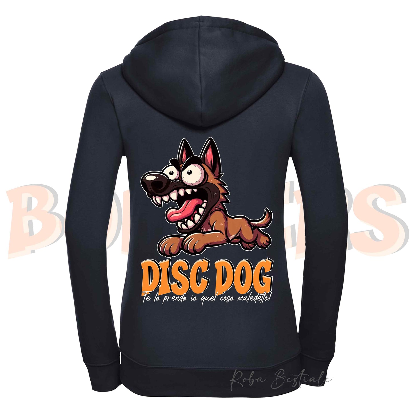 Felpa BONKERS - PASTORE BELGA MALINOIS - Con Cappuccio e Full Zip, Uomo o Donna, in tanti colori - dalla XS alla 5XL