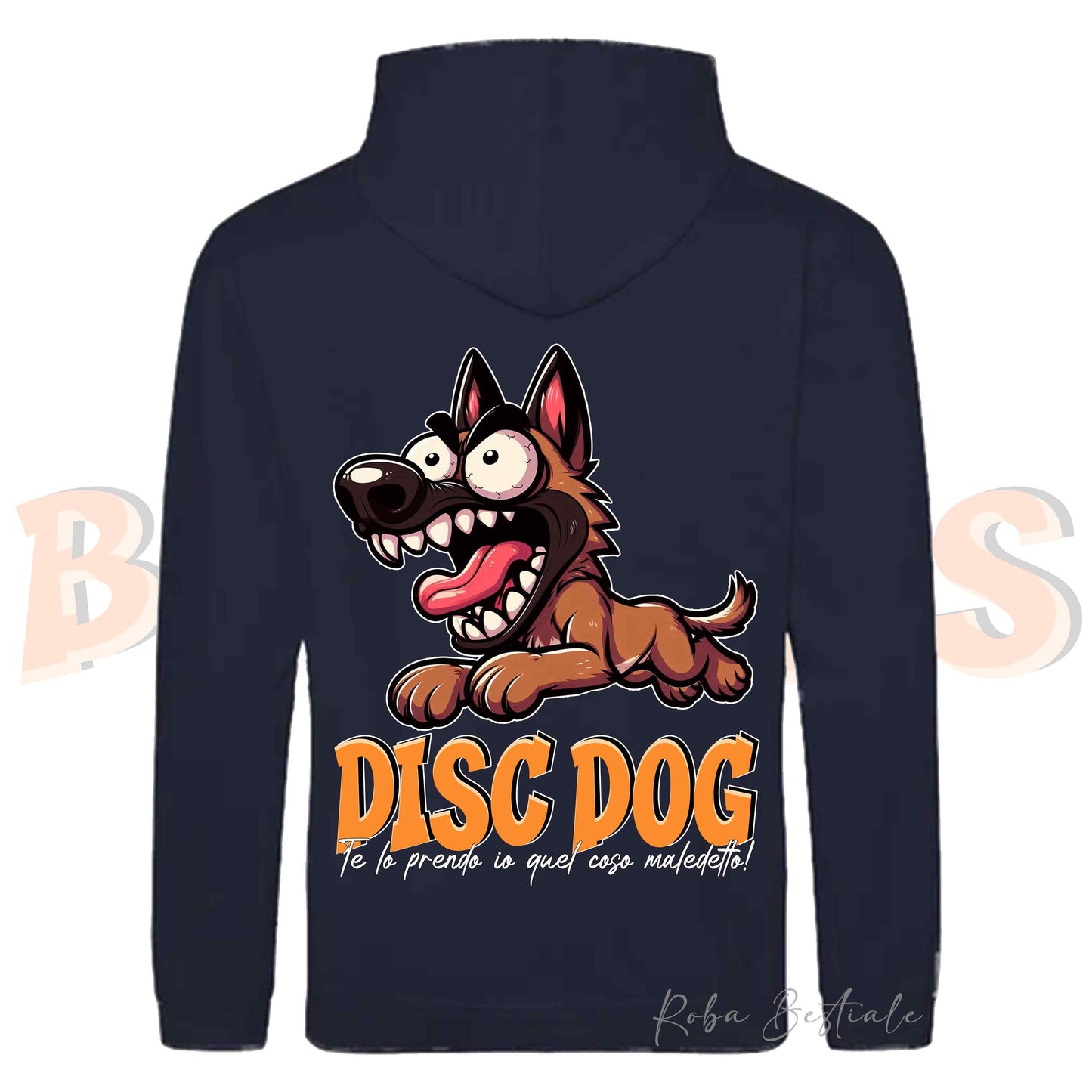 Felpa BONKERS - PASTORE BELGA MALINOIS - Con Cappuccio e Tasconi, Unisex, in tanti colori - dalla XS alla 5XL