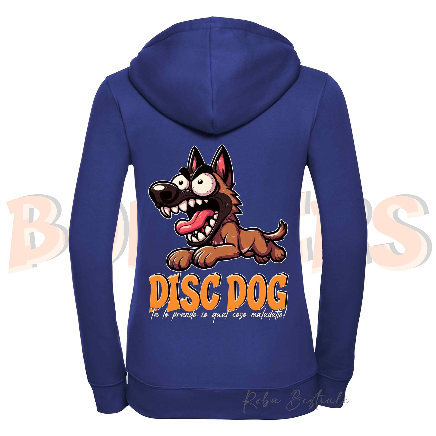 Felpa BONKERS - PASTORE BELGA MALINOIS - Con Cappuccio e Full Zip, Uomo o Donna, in tanti colori - dalla XS alla 5XL