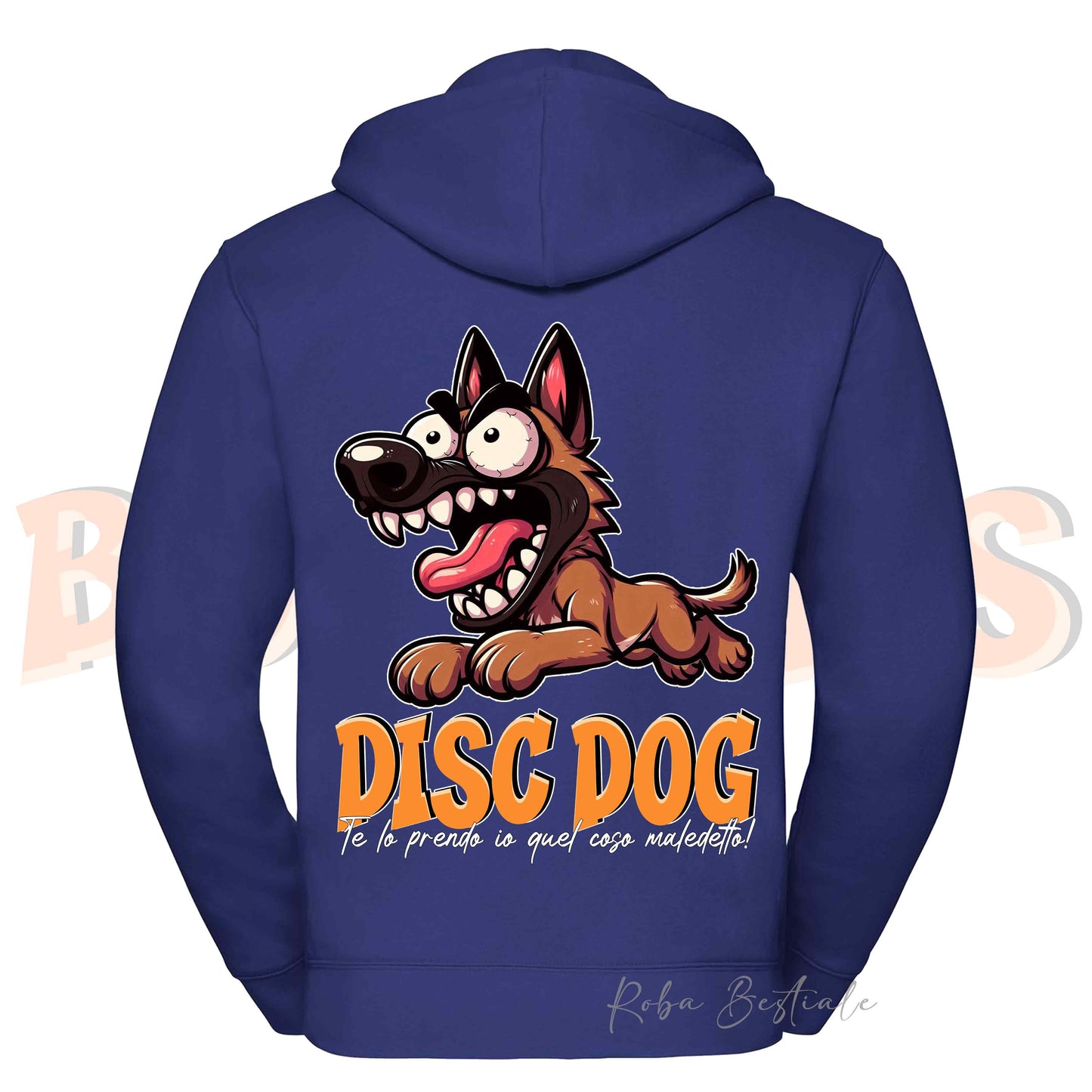 Felpa BONKERS - PASTORE BELGA MALINOIS - Con Cappuccio e Full Zip, Uomo o Donna, in tanti colori - dalla XS alla 5XL
