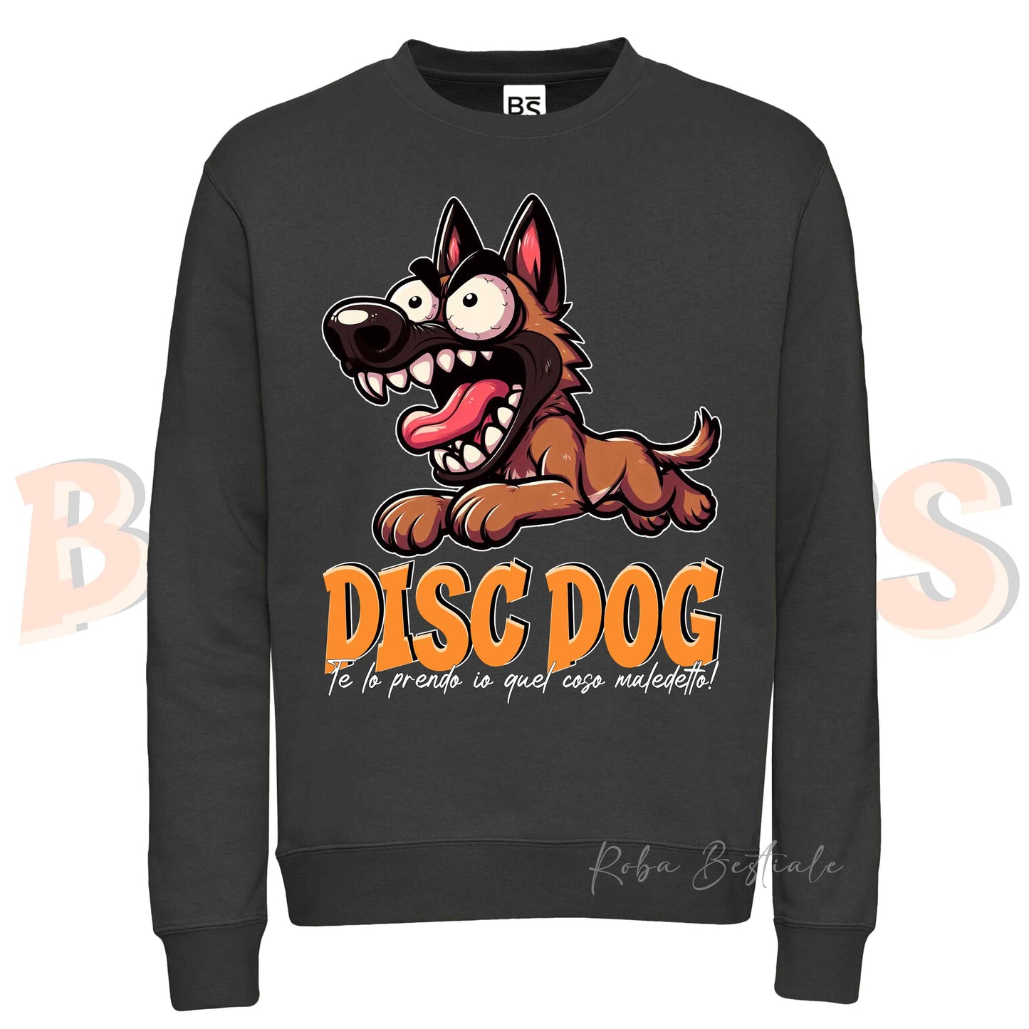 Felpa Invernale BONKERS - DISC DOG - PASTORE BELGA MALINOIS - Girocollo, Unisex, in tanti colori! - dalla XS alla 3XL