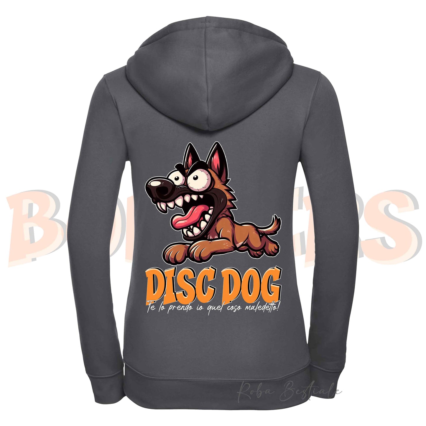 Felpa BONKERS - PASTORE BELGA MALINOIS - Con Cappuccio e Full Zip, Uomo o Donna, in tanti colori - dalla XS alla 5XL