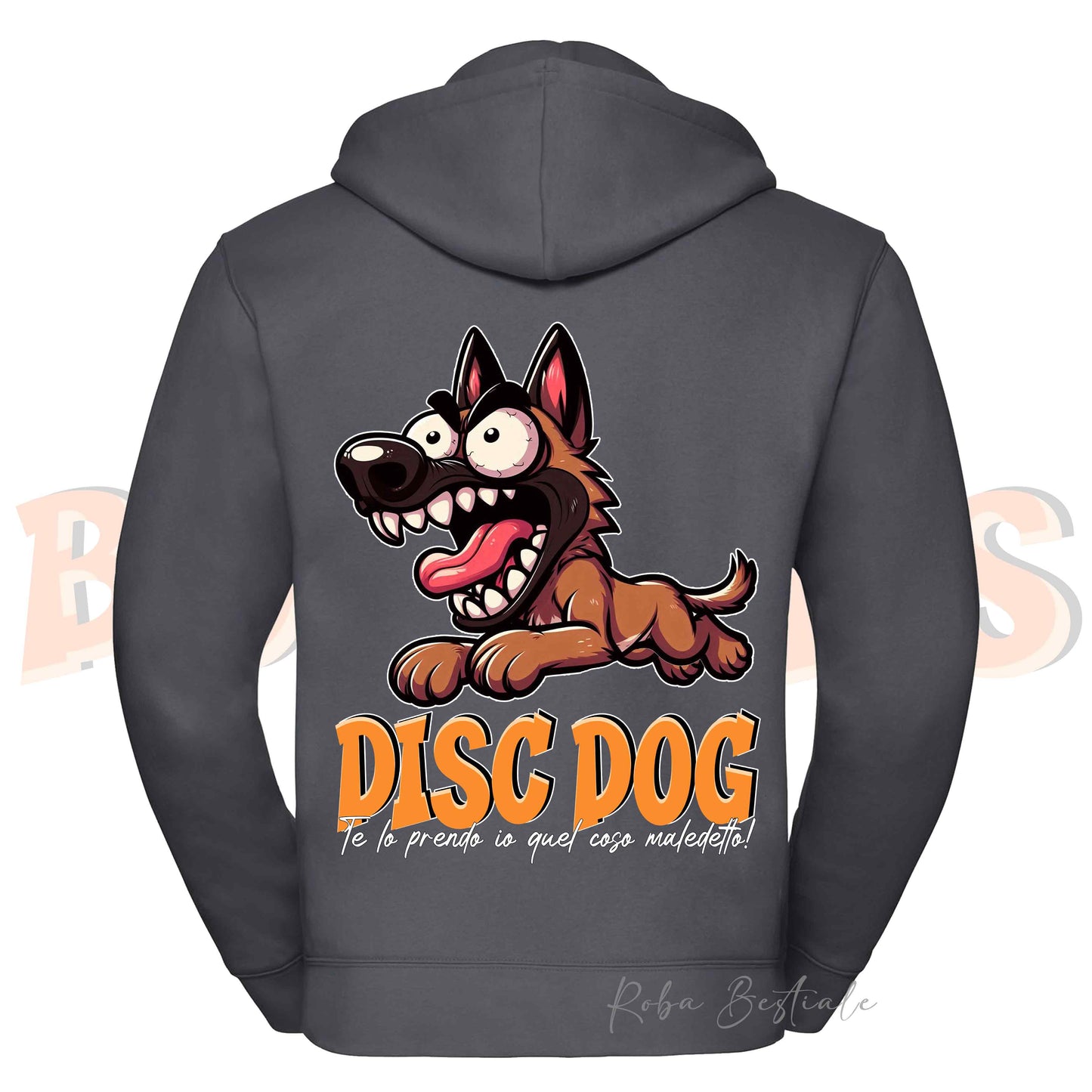 Felpa BONKERS - PASTORE BELGA MALINOIS - Con Cappuccio e Full Zip, Uomo o Donna, in tanti colori - dalla XS alla 5XL