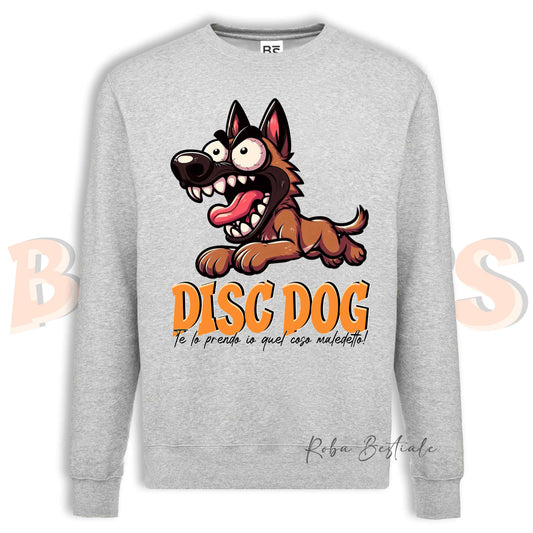 Felpa Invernale BONKERS - DISC DOG - PASTORE BELGA MALINOIS - Girocollo, Unisex, in tanti colori! - dalla XS alla 3XL