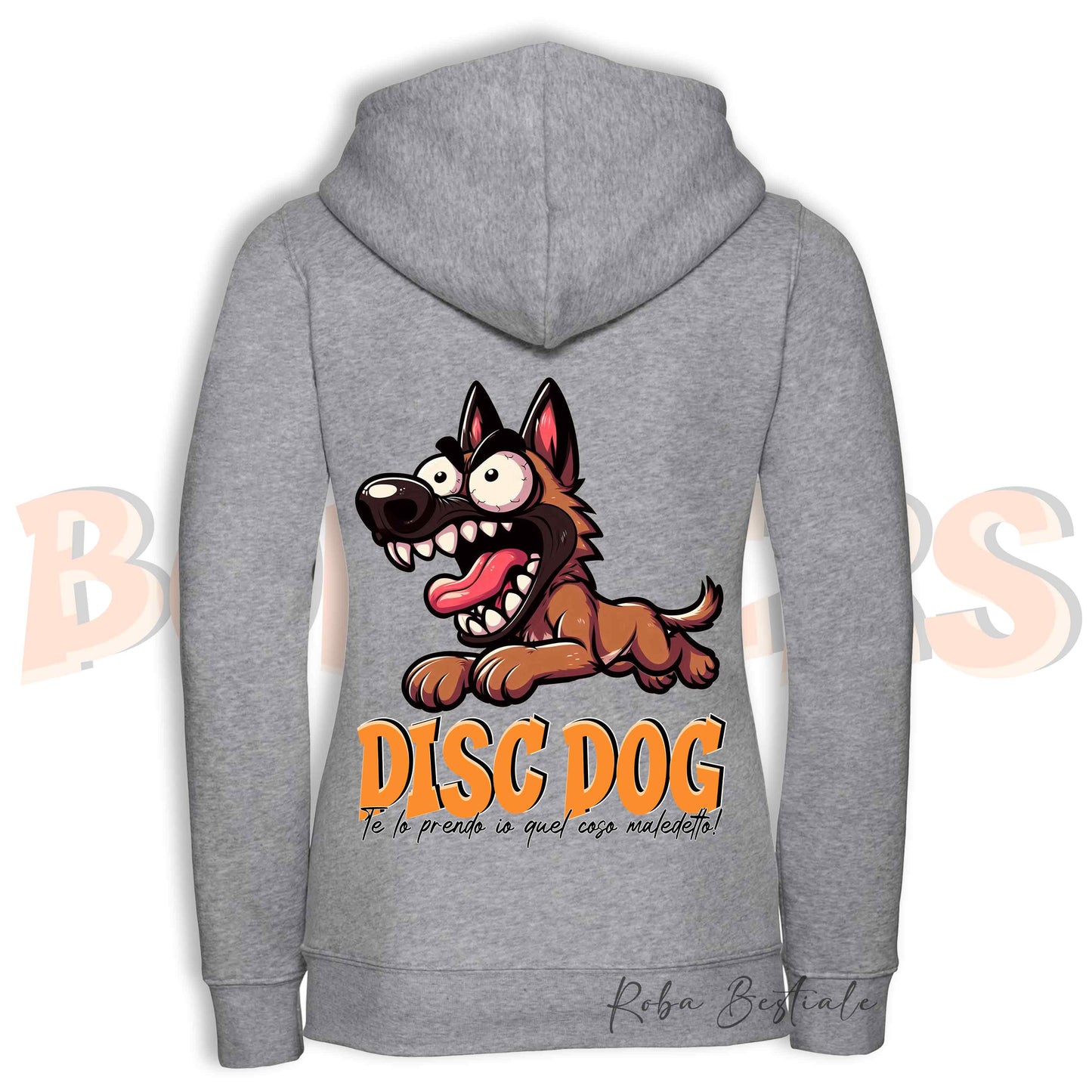 Felpa BONKERS - PASTORE BELGA MALINOIS - Con Cappuccio e Full Zip, Uomo o Donna, in tanti colori - dalla XS alla 5XL