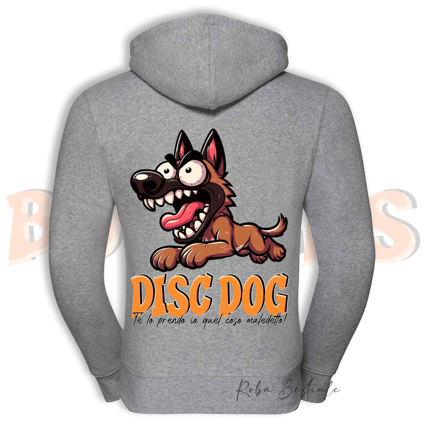 Felpa BONKERS - PASTORE BELGA MALINOIS - Con Cappuccio e Full Zip, Uomo o Donna, in tanti colori - dalla XS alla 5XL