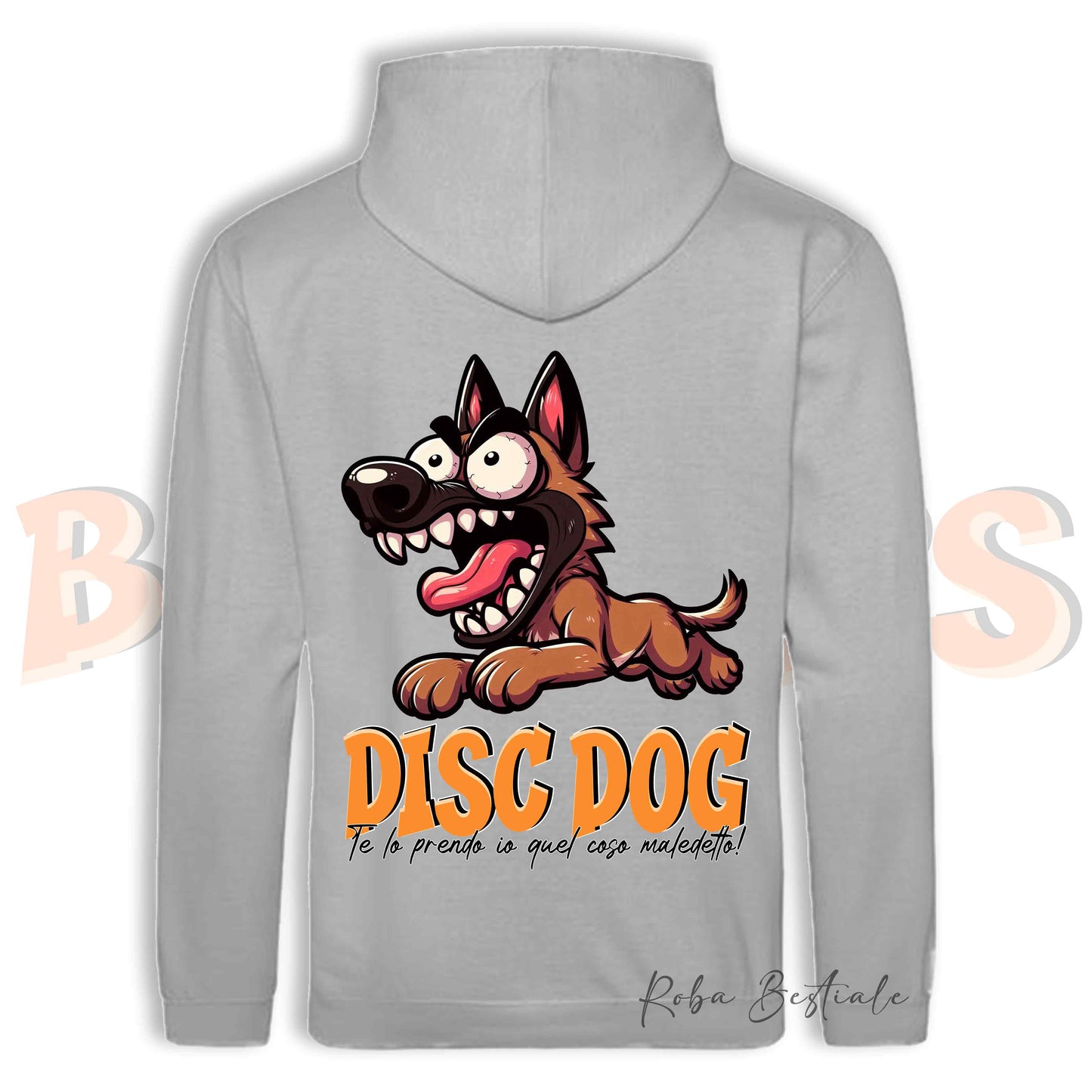 Felpa BONKERS - PASTORE BELGA MALINOIS - Con Cappuccio e Tasconi, Unisex, in tanti colori - dalla XS alla 5XL