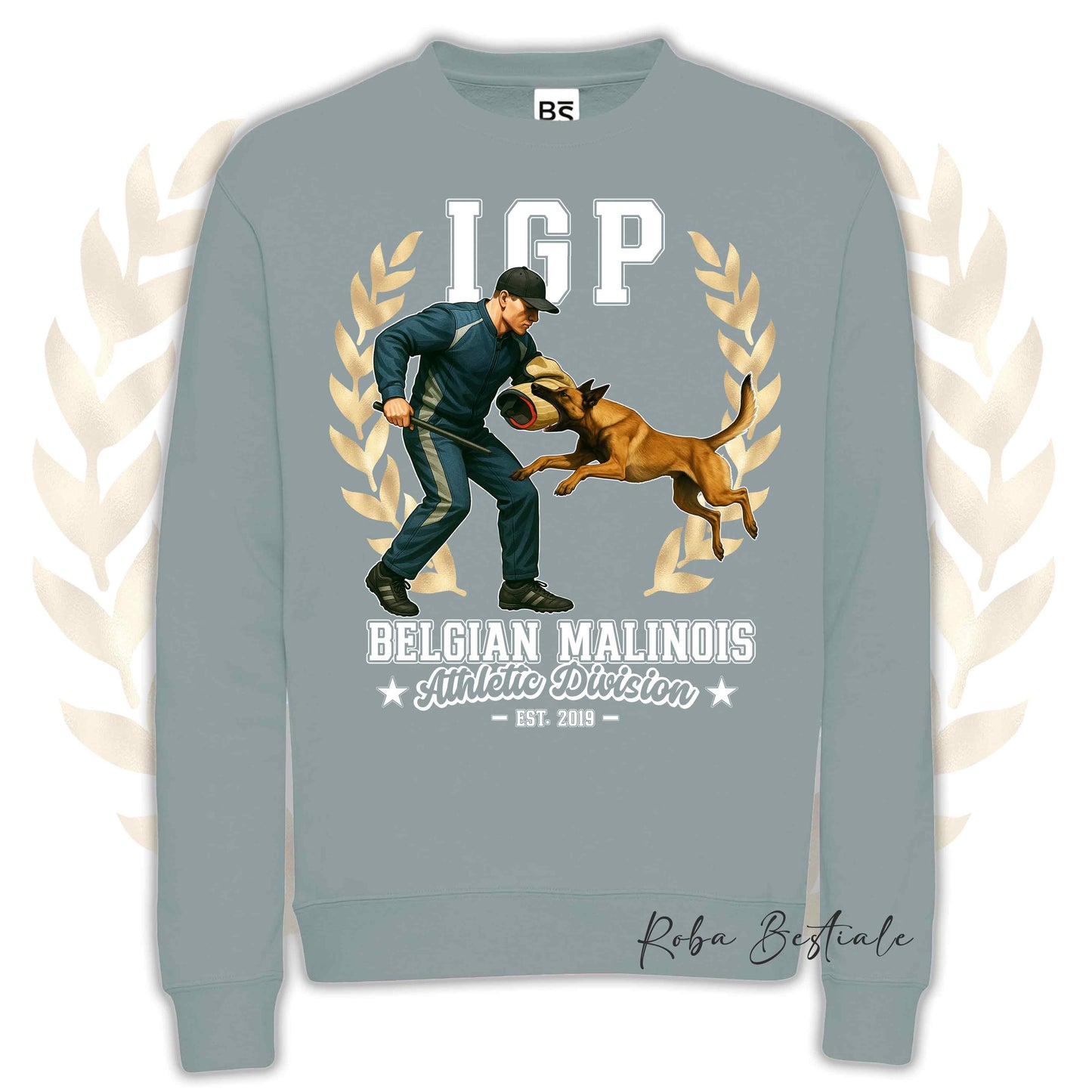 Felpa Invernale IGP ATTACK - PASTORE BELGA MALINOIS - Girocollo, Unisex, in tanti colori! - dalla XS alla 3XL