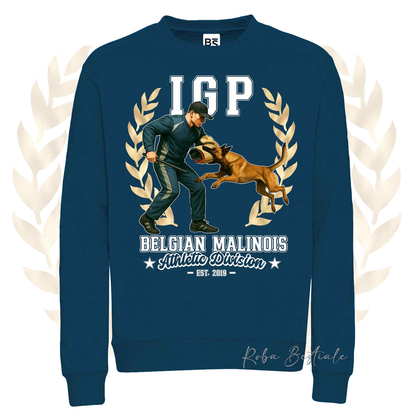 Felpa Invernale IGP ATTACK - PASTORE BELGA MALINOIS - Girocollo, Unisex, in tanti colori! - dalla XS alla 3XL