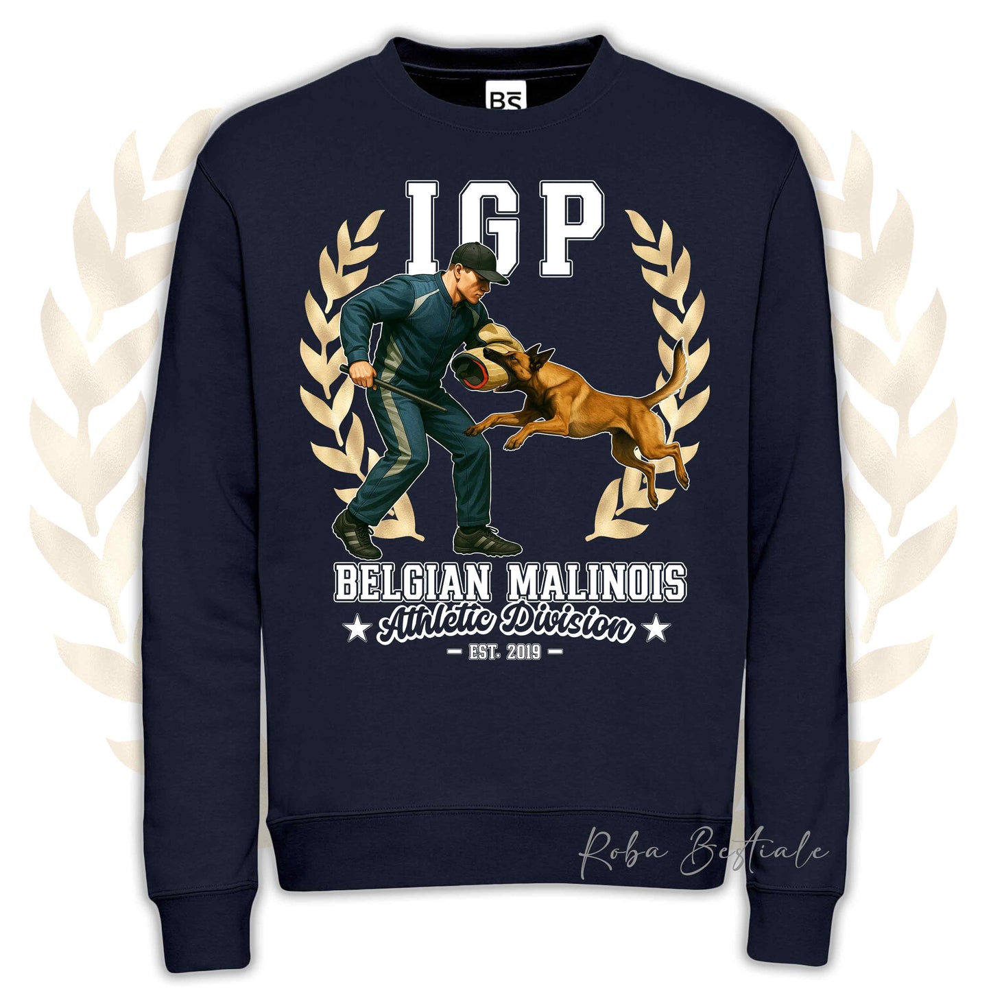Felpa Invernale IGP ATTACK - PASTORE BELGA MALINOIS - Girocollo, Unisex, in tanti colori! - dalla XS alla 3XL