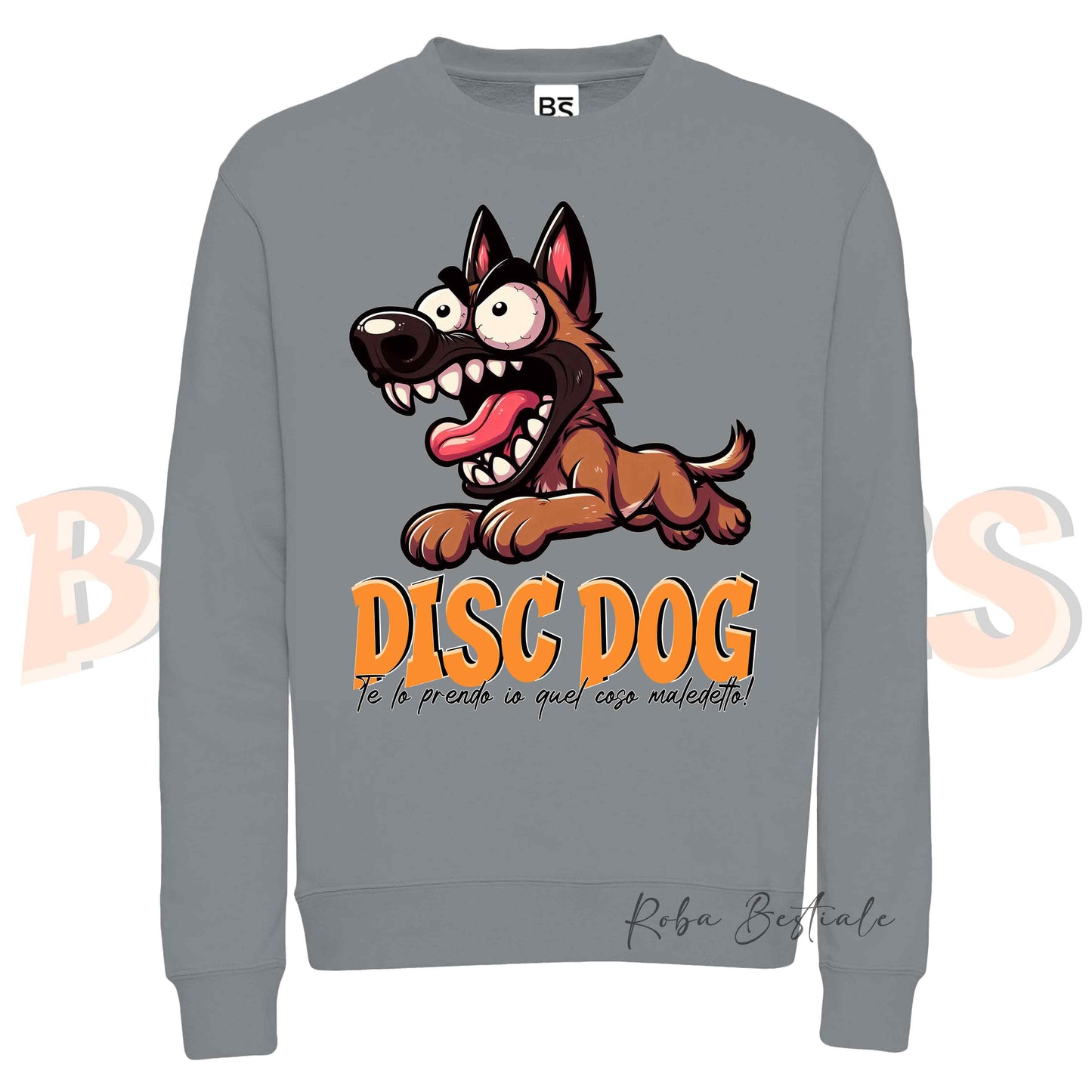 Felpa Invernale BONKERS - DISC DOG - PASTORE BELGA MALINOIS - Girocollo, Unisex, in tanti colori! - dalla XS alla 3XL