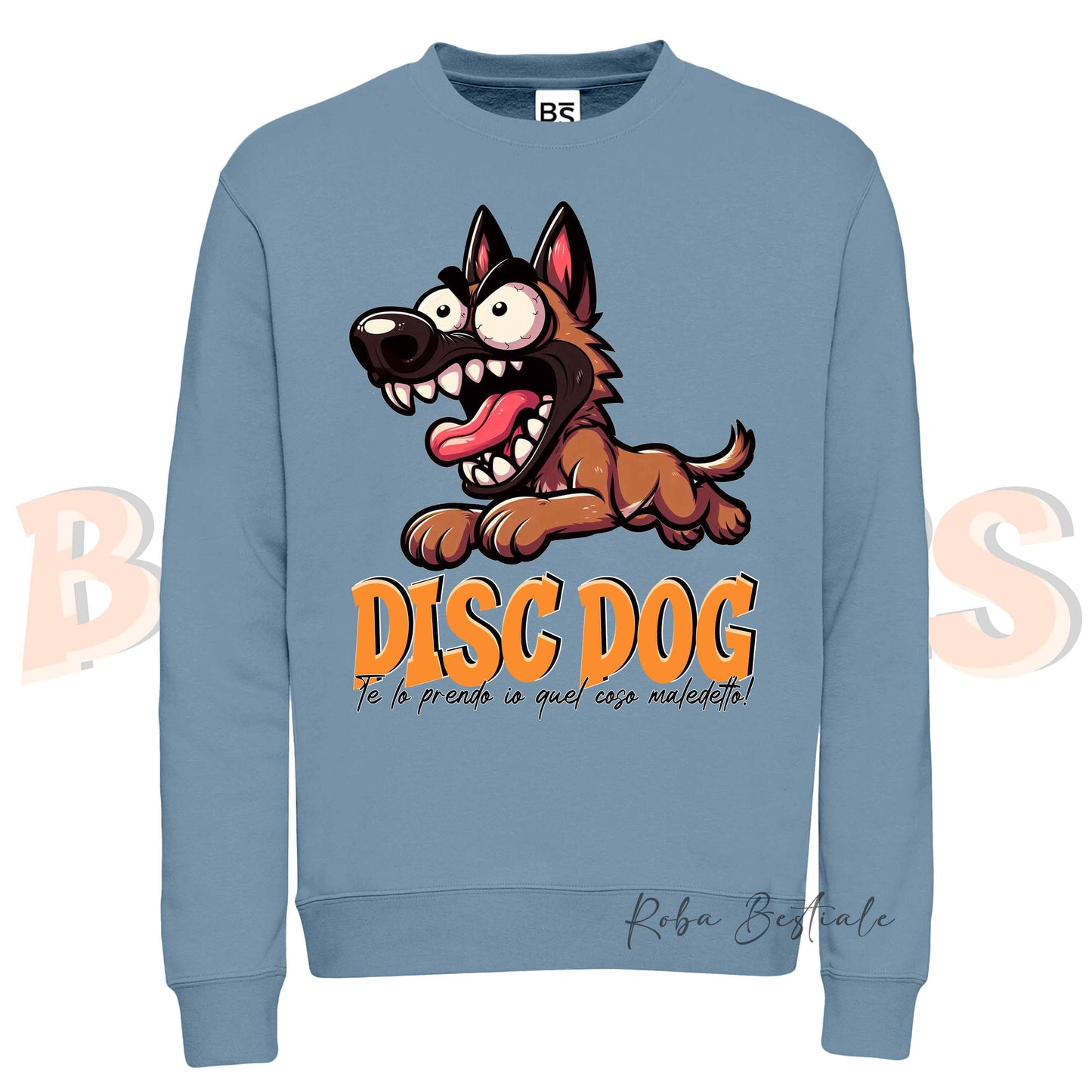 Felpa Invernale BONKERS - DISC DOG - PASTORE BELGA MALINOIS - Girocollo, Unisex, in tanti colori! - dalla XS alla 3XL