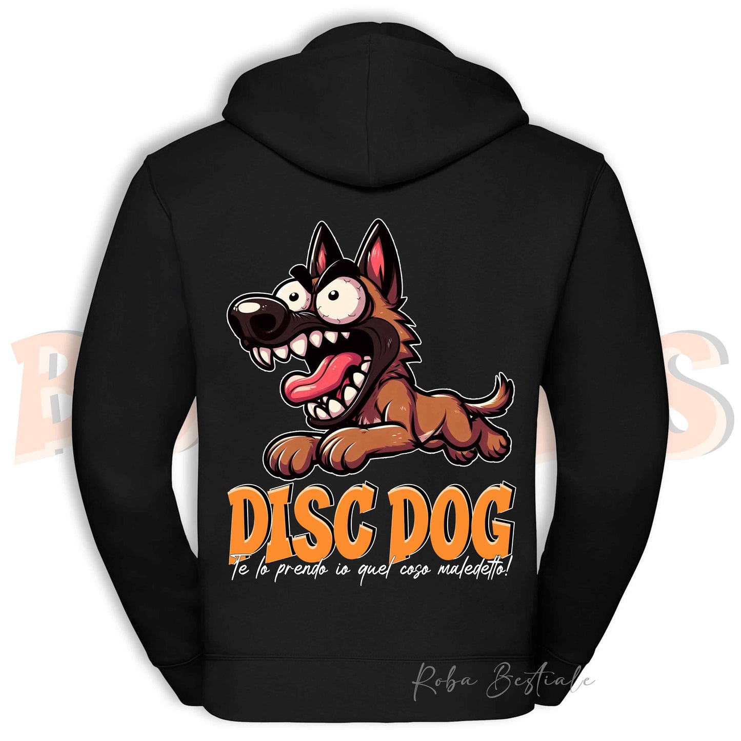 Felpa BONKERS - PASTORE BELGA MALINOIS - Con Cappuccio e Full Zip, Uomo o Donna, in tanti colori - dalla XS alla 5XL