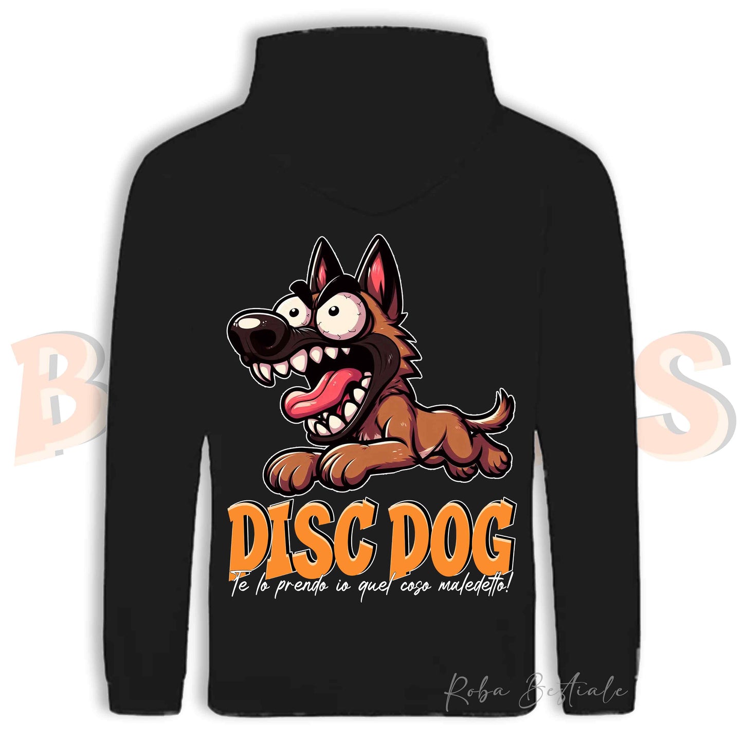 Felpa BONKERS - PASTORE BELGA MALINOIS - Con Cappuccio e Tasconi, Unisex, in tanti colori - dalla XS alla 5XL