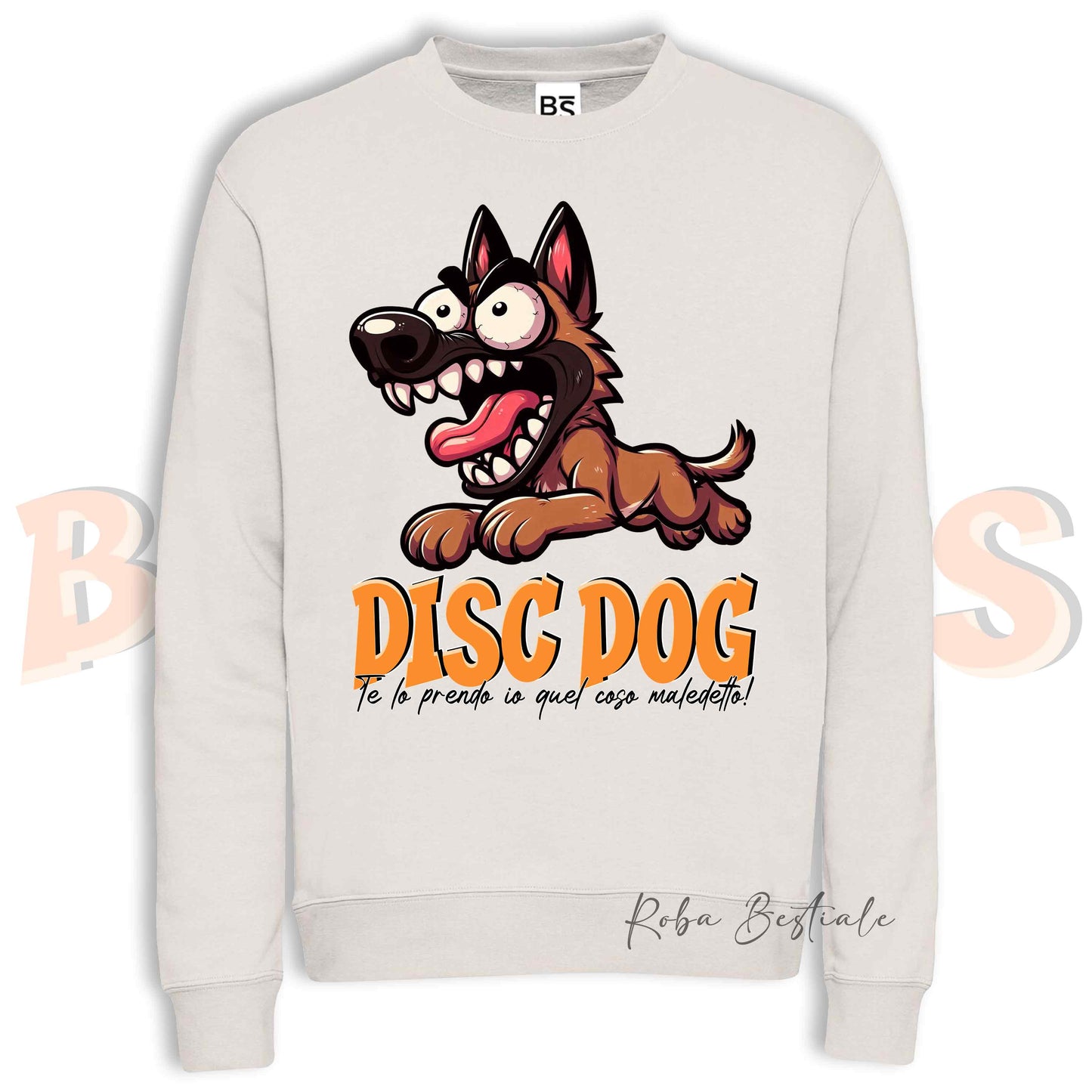 Felpa Invernale BONKERS - DISC DOG - PASTORE BELGA MALINOIS - Girocollo, Unisex, in tanti colori! - dalla XS alla 3XL