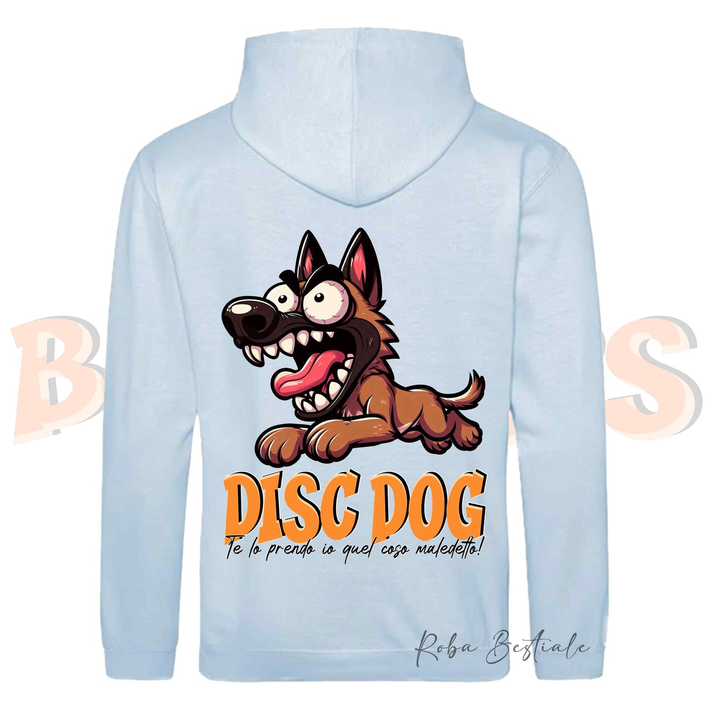 Felpa BONKERS - PASTORE BELGA MALINOIS - Con Cappuccio e Tasconi, Unisex, in tanti colori - dalla XS alla 5XL