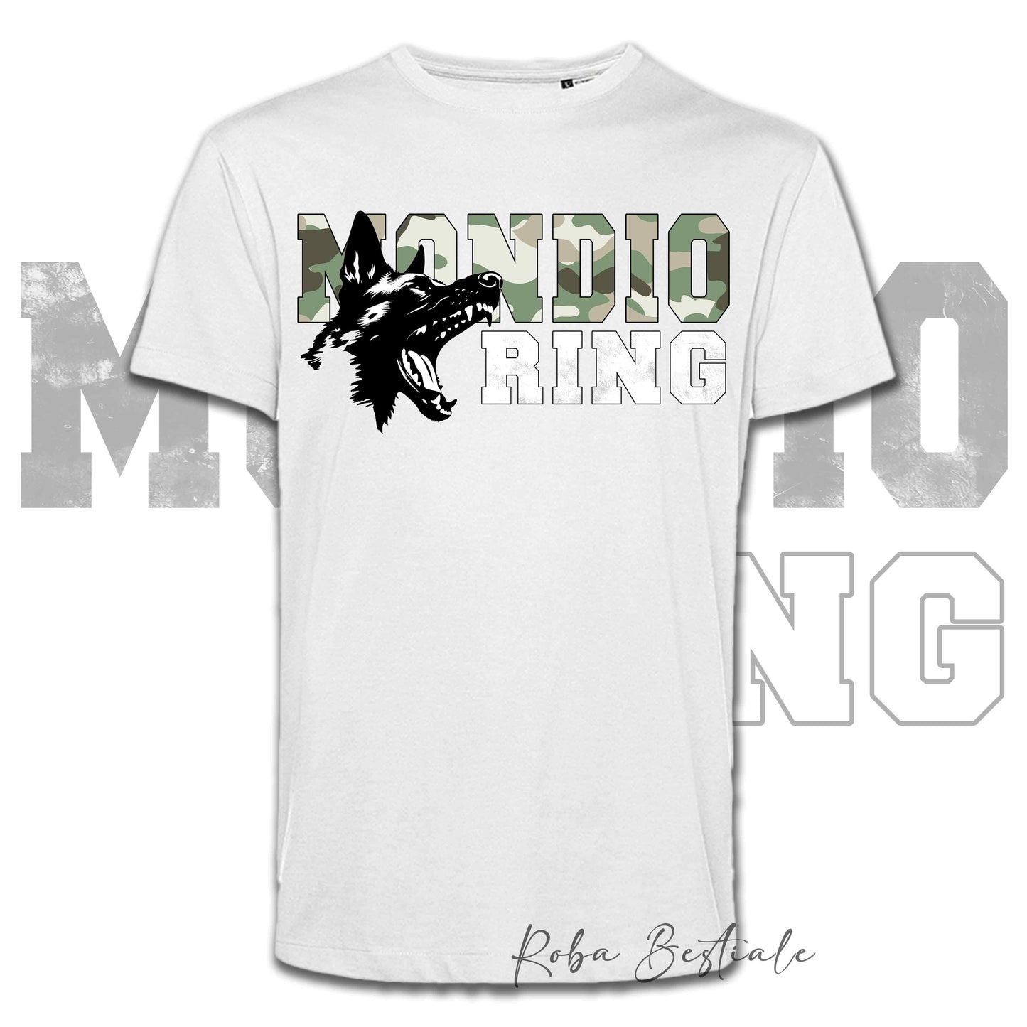 T-Shirt MONDIORING3 - PASTORE BELGA MALINOIS - Stampa in colore a scelta, Uomo o Donna - dalla XS alla 5XL