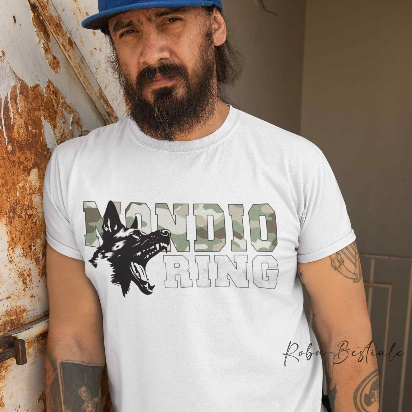 T-Shirt MONDIORING3 - PASTORE BELGA MALINOIS - Stampa in colore a scelta, Uomo o Donna - dalla XS alla 5XL