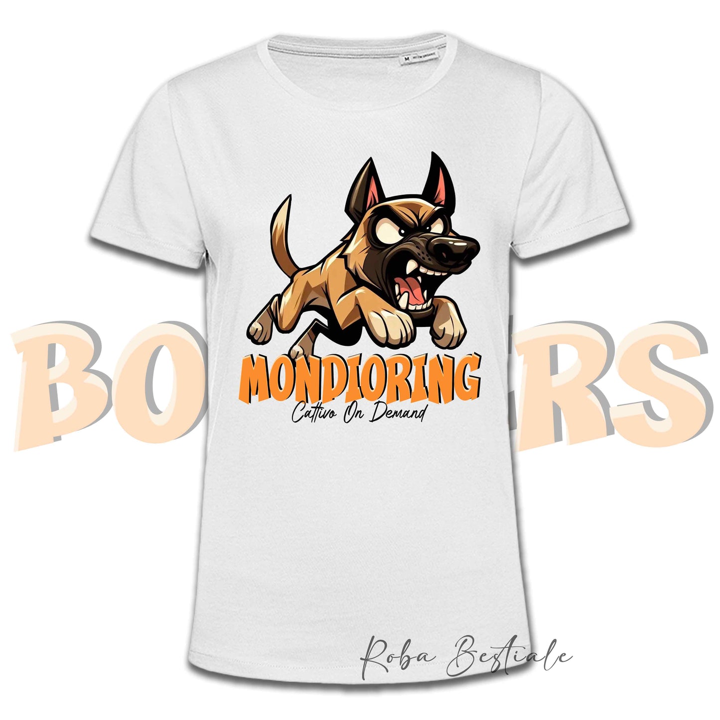 T-Shirt BONKERS - MONDIORING - PASTORE BELGA MALINOIS - Uomo o Donna - dalla XS alla 5XL